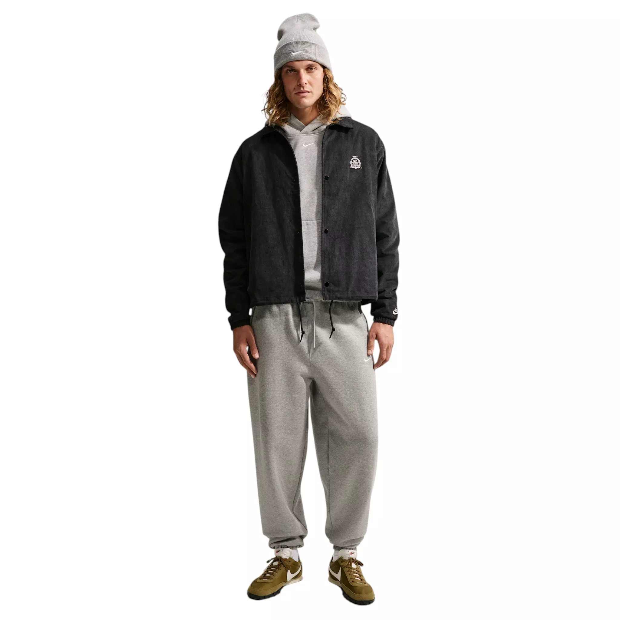 Nike Men's Sportswear Club Corduroy Coaches Jacket - BLACK