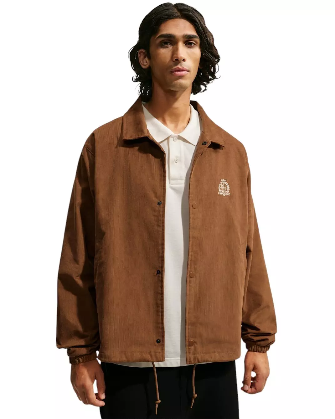 Nike Men's Sportswear Club Corduroy Coaches Jacket - BROWN