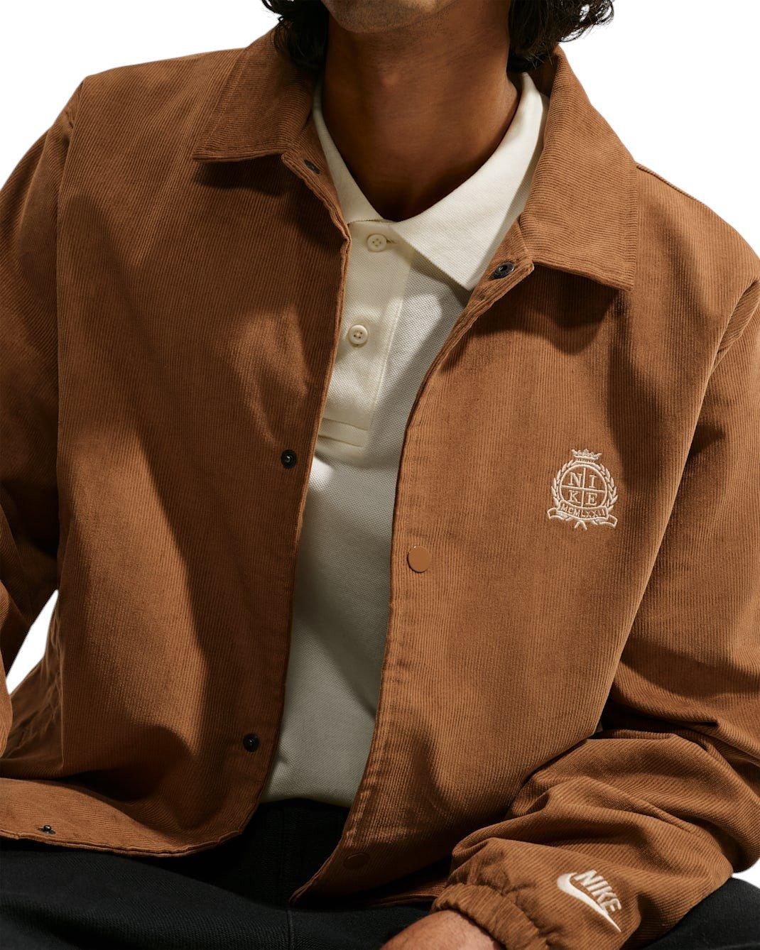 Nike Men's Sportswear Club Corduroy Coaches Jacket - BROWN