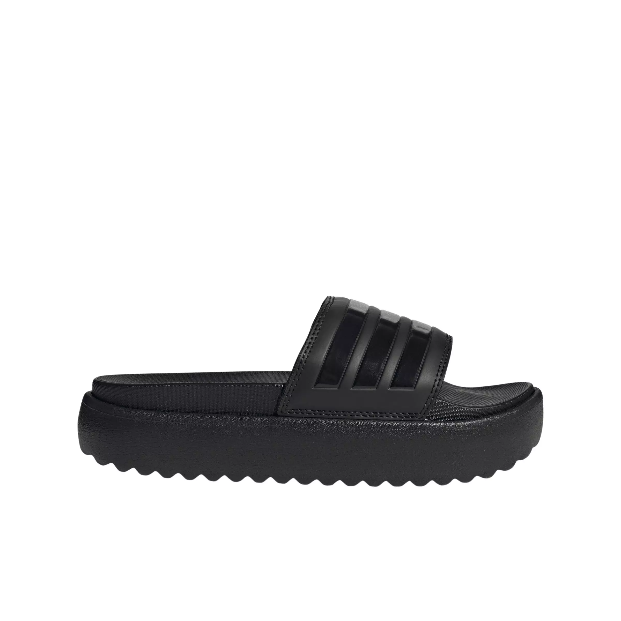 adidas Adilette Platform "Core Black/Core Black/Core Black" Women's Slide - BLACK/BLACK/BLACK