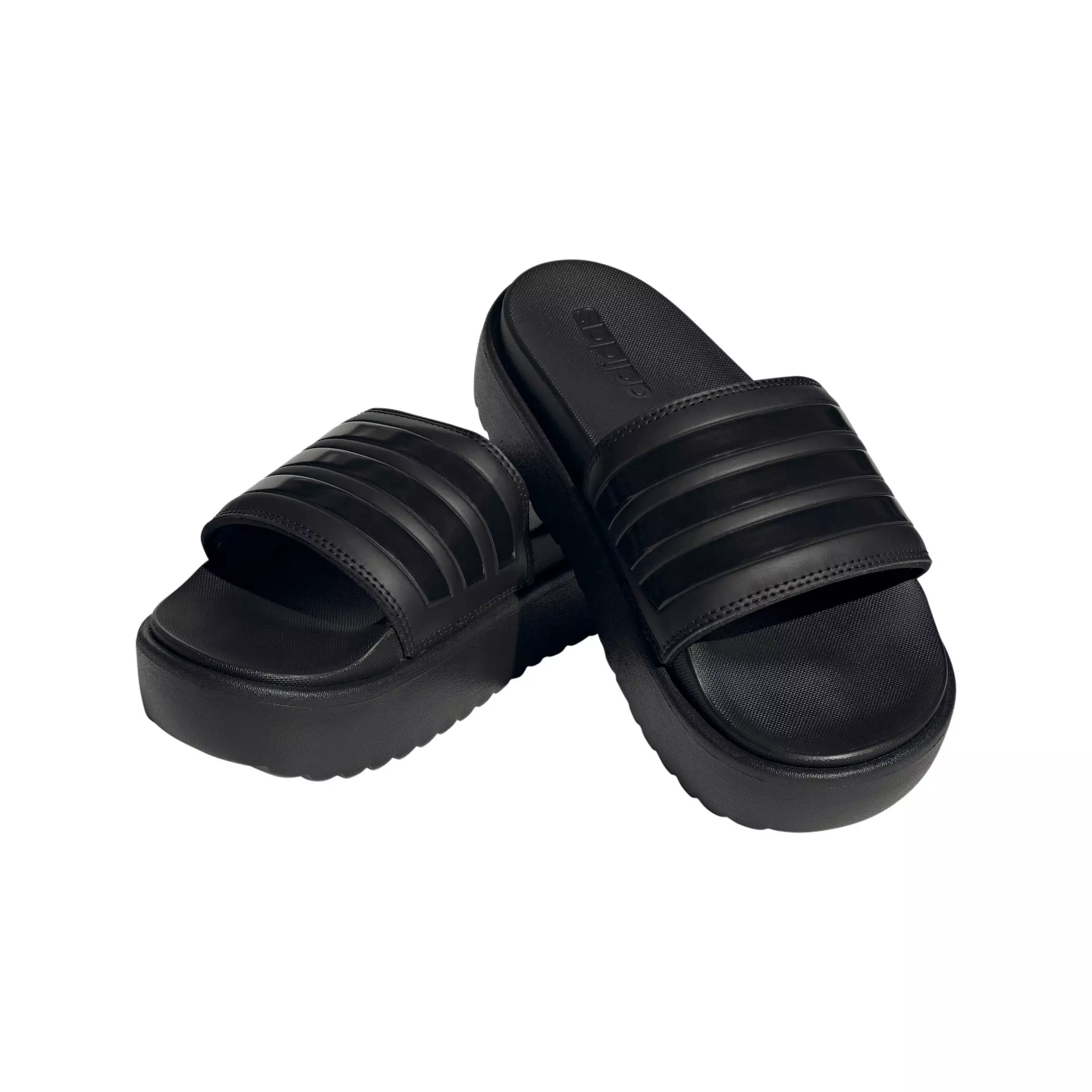 adidas Adilette Platform "Core Black/Core Black/Core Black" Women's Slide - BLACK/BLACK/BLACK