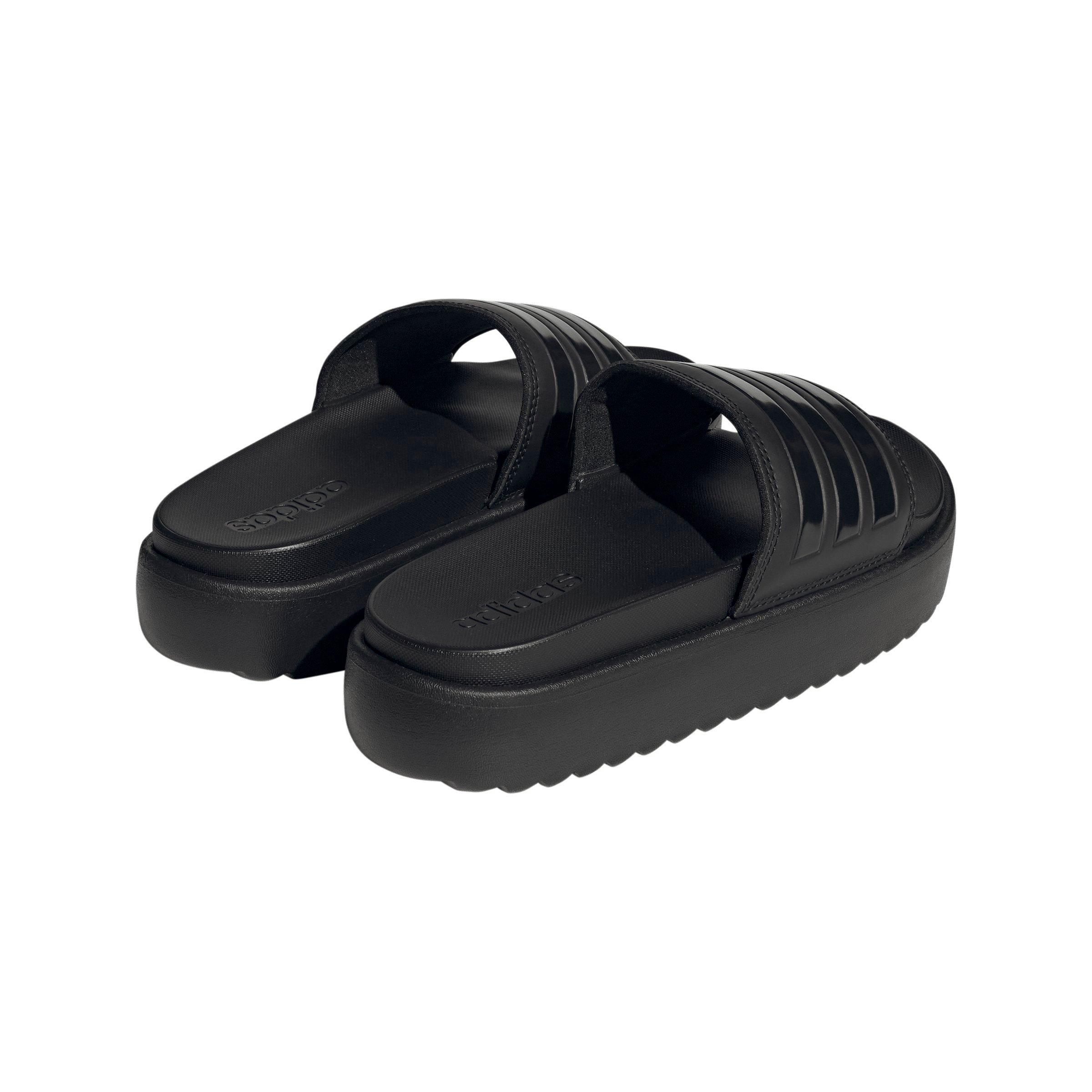 adidas Adilette Platform "Core Black/Core Black/Core Black" Women's Slide - BLACK/BLACK/BLACK Thumbnail View 4