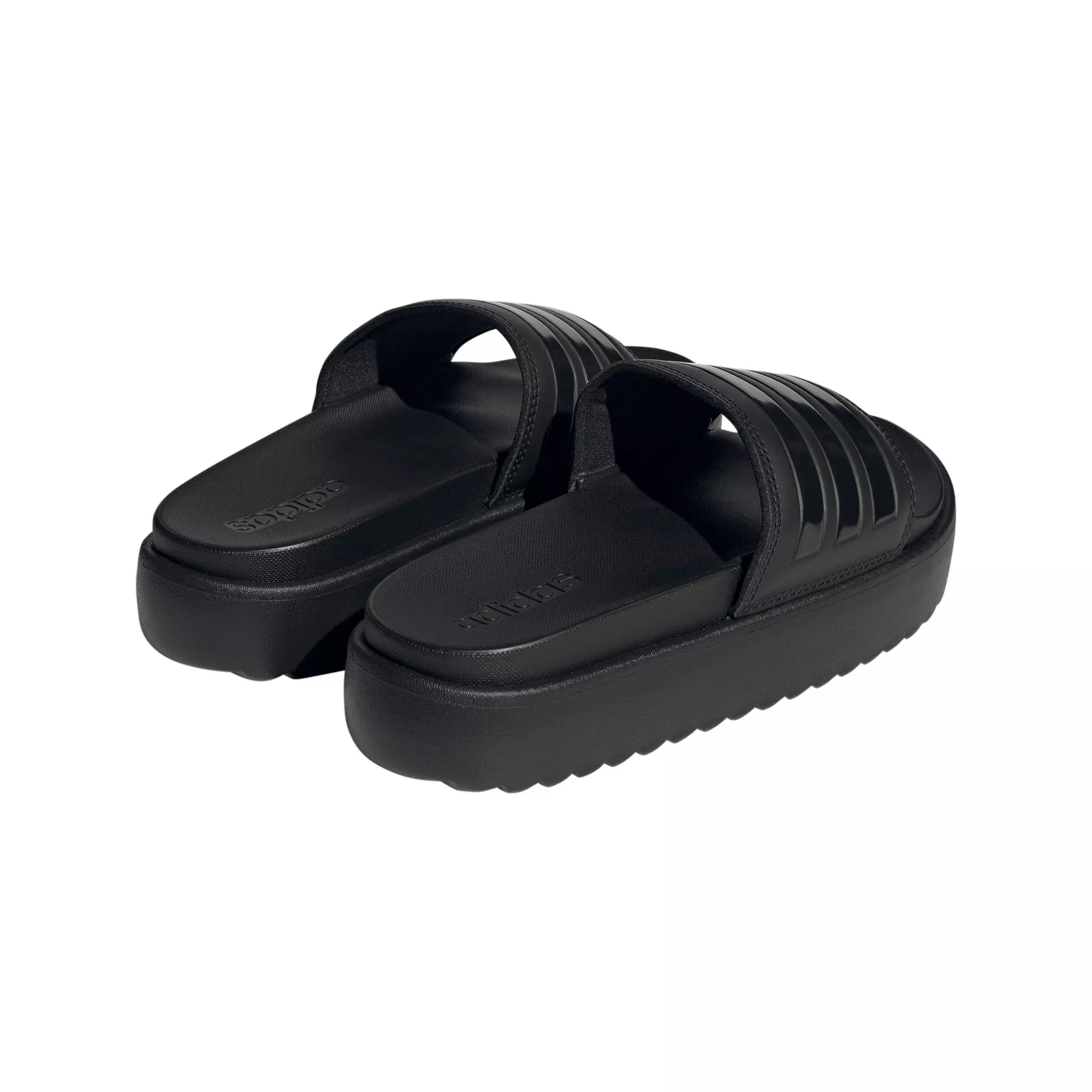 adidas Adilette Platform "Core Black/Core Black/Core Black" Women's Slide - BLACK/BLACK/BLACK