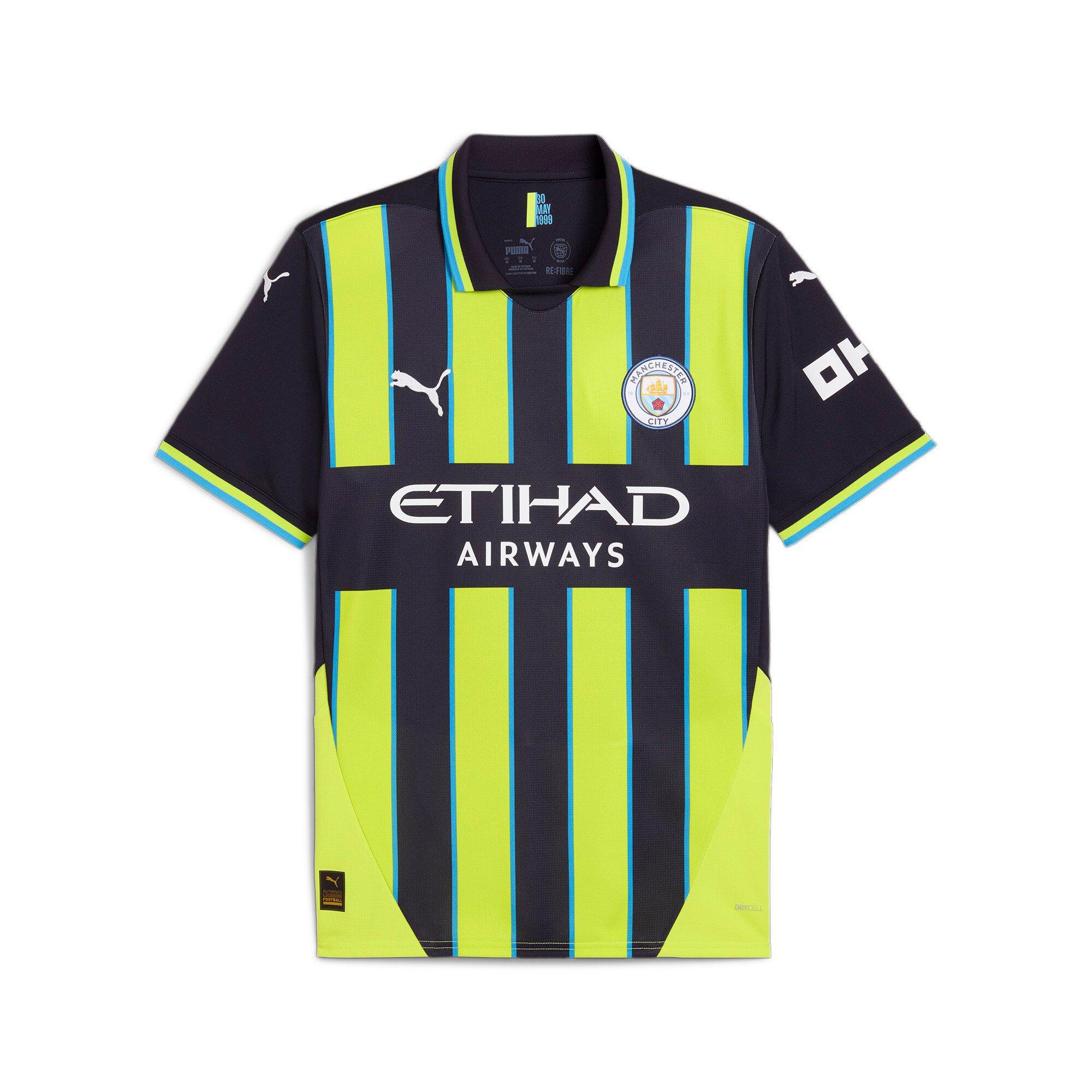PUMA Men's Manchester City 24/25 Replica Away Soccer Jersey -Navy/Yellow - NAVY/YELLOW Thumbnail View 6