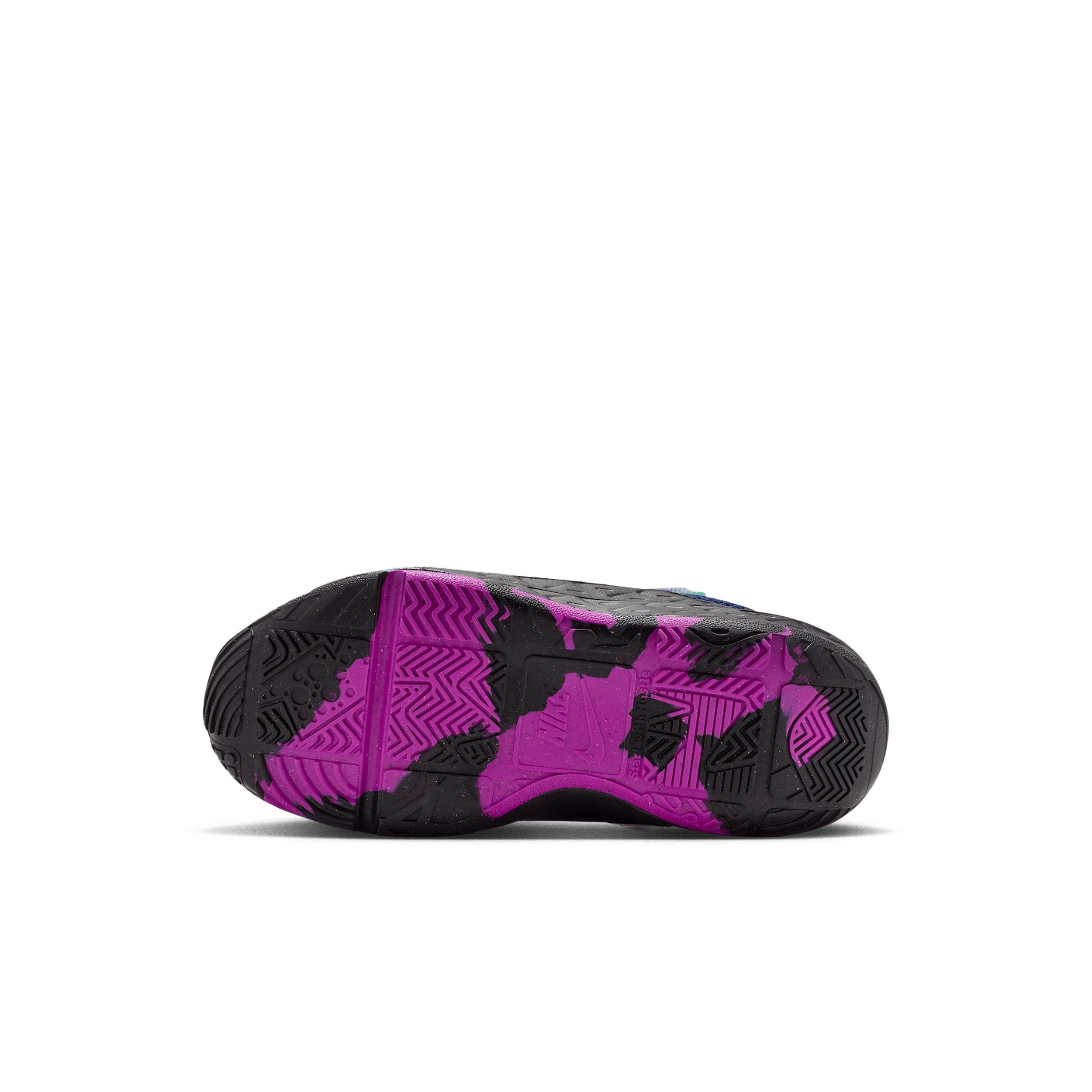 Nike Team Hustle D 12 SE Preschool Boys' "Blue Void/Black/Green Strike/Vivid Purple" Basketball Shoe