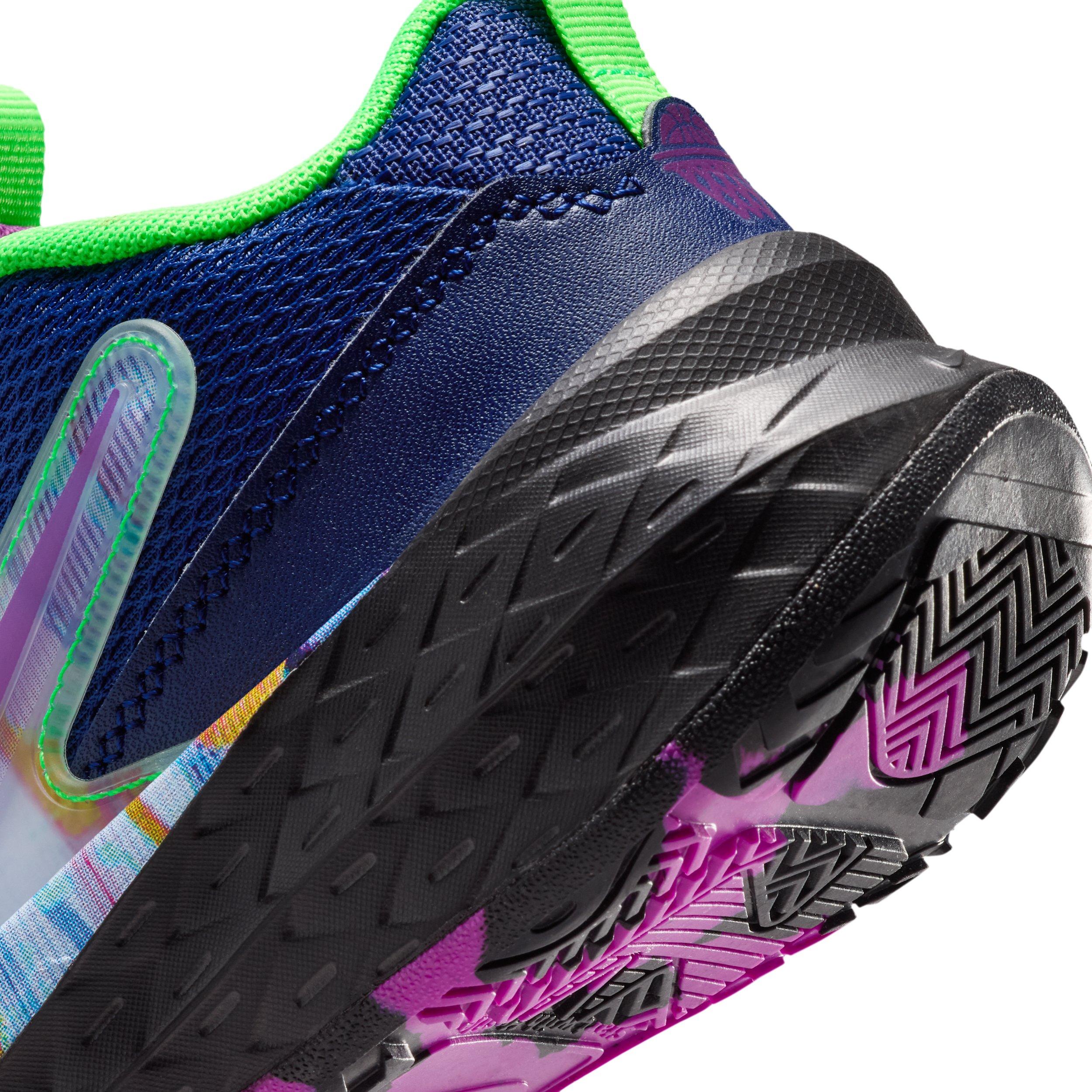 Nike Team Hustle D 12 SE Preschool Boys' "Blue Void/Black/Green Strike/Vivid Purple" Basketball Shoe