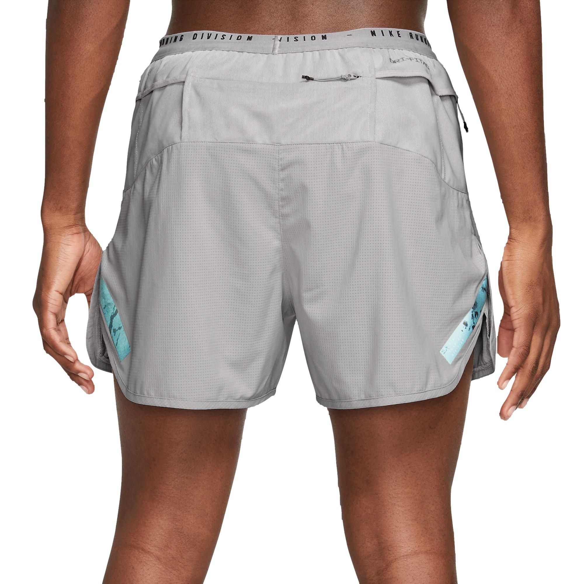 Nike Men's Dri-FIT ADV 4" Brief-Lined Run Divison Pinnacle Shorts - GREY Thumbnail View 2