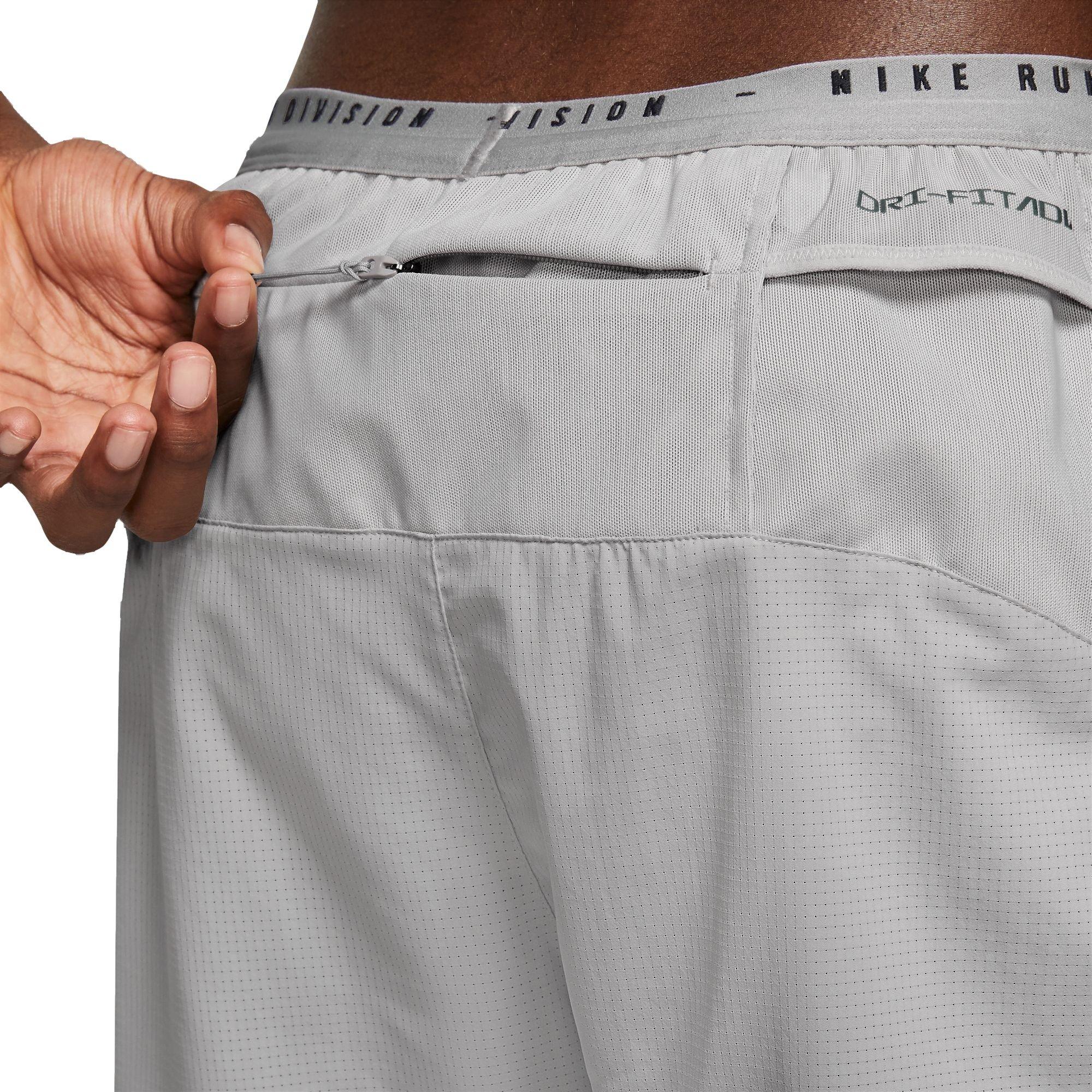 Nike Men's Dri-FIT ADV 4" Brief-Lined Run Divison Pinnacle Shorts - GREY Thumbnail View 5