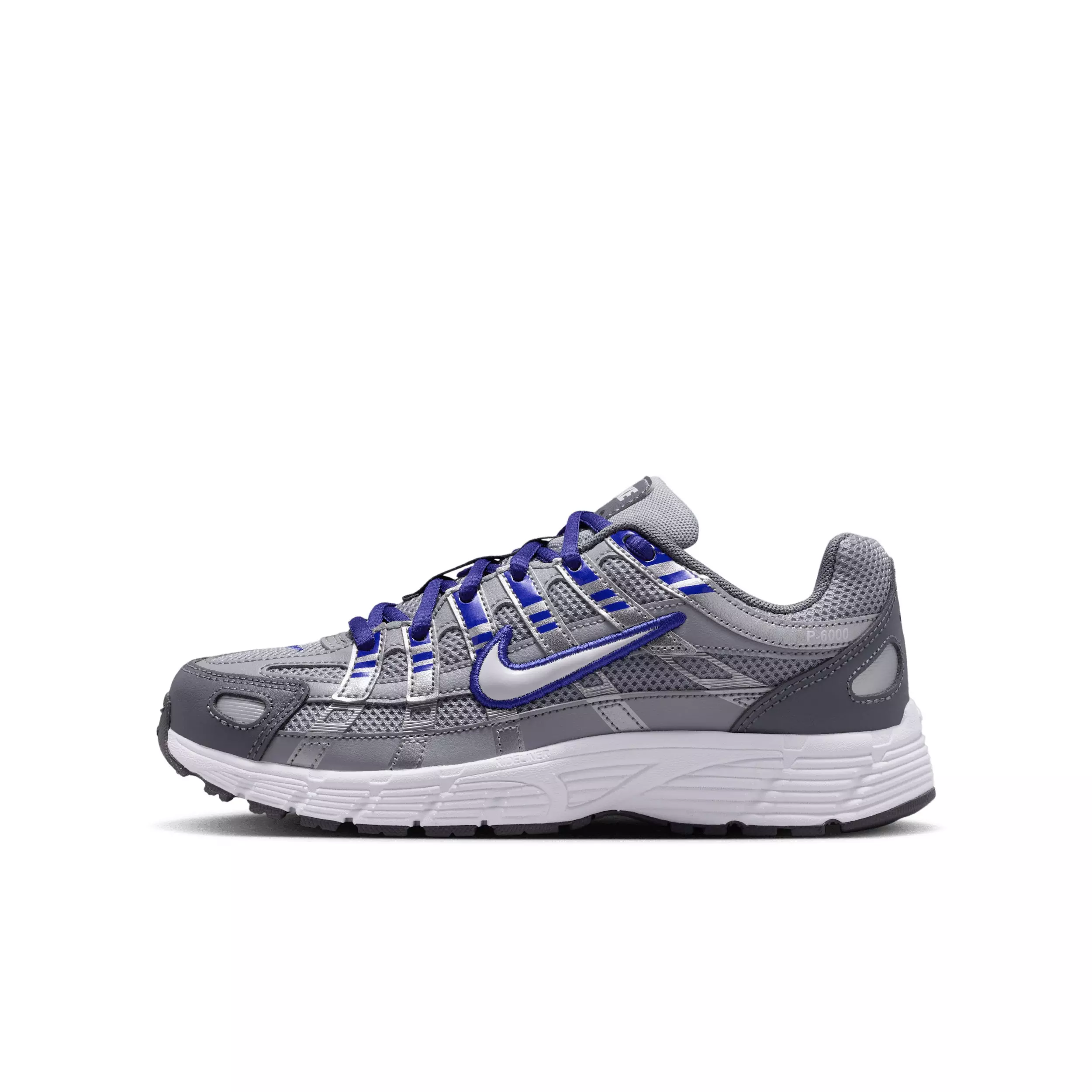Nike P-6000 "Wolf Grey/Deep Night/Metallic Silver/White" Grade School Boys' Shoe - GREY/NIGHT/SILVER/WHITE