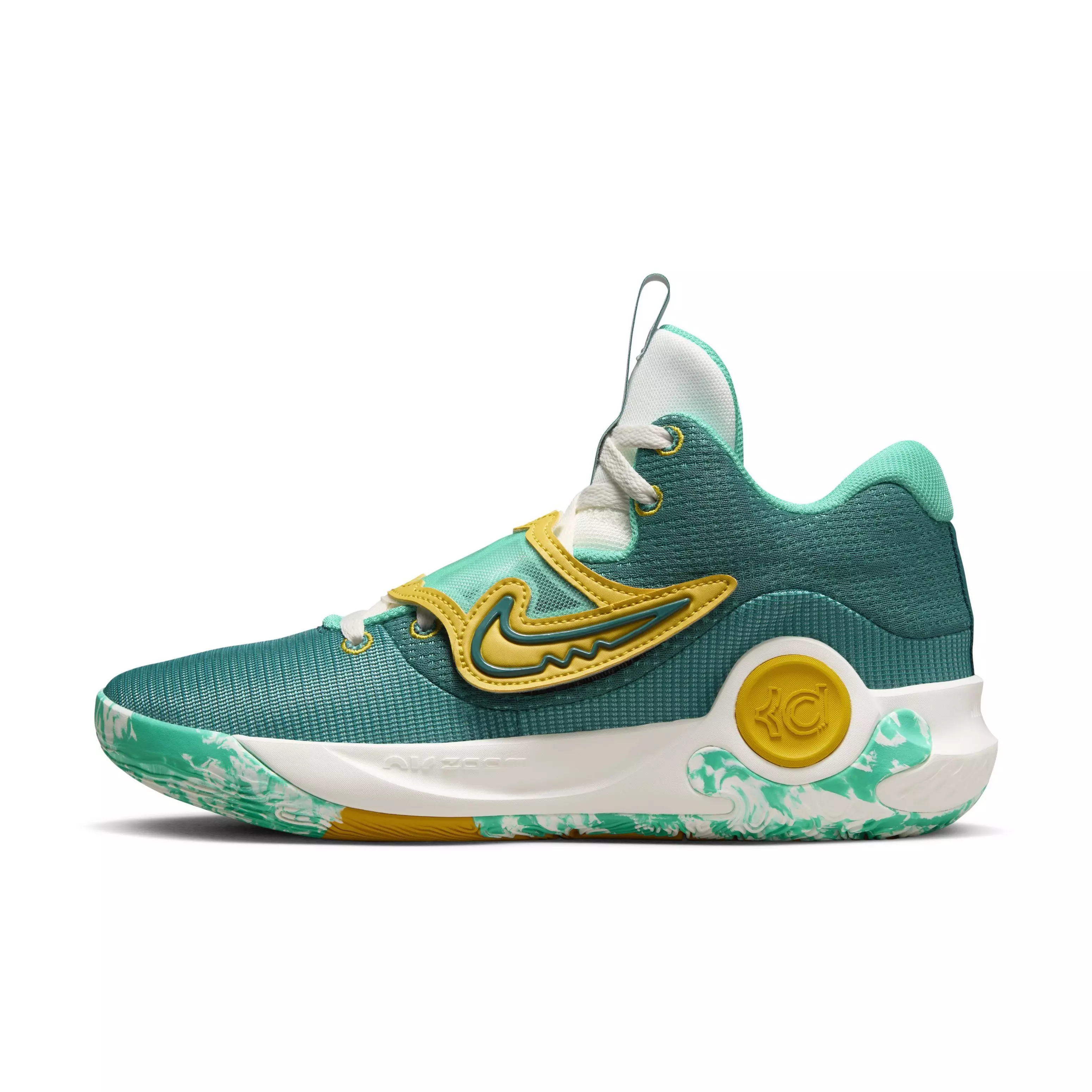 Nike KD Trey 5 X "Clear Jade/Geode Teal/Sail/Vivid Sulfur" Men's Basketball Shoe - JADE/TEAL/SAIL/SULFUR