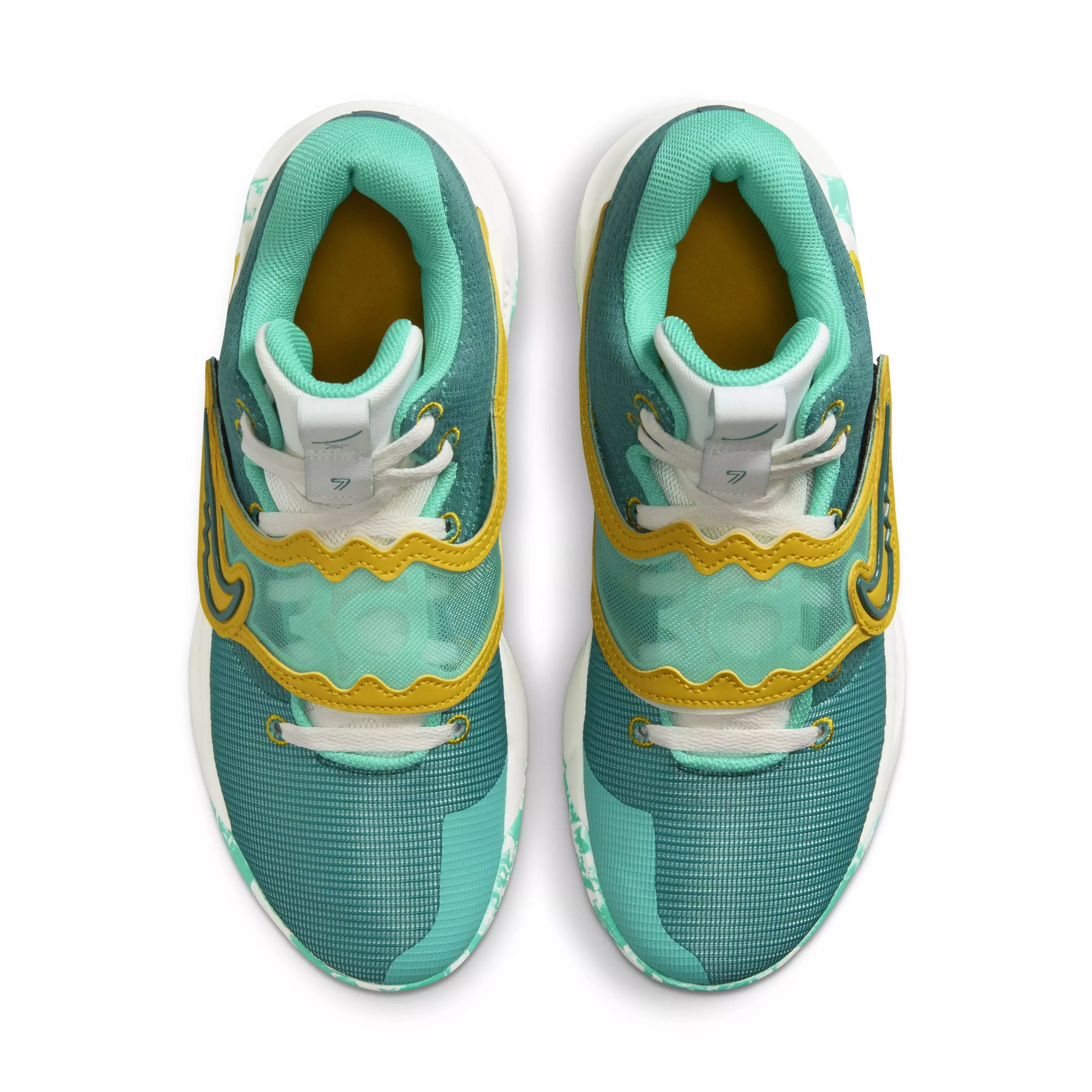 Nike KD Trey 5 X "Clear Jade/Geode Teal/Sail/Vivid Sulfur" Men's Basketball Shoe - JADE/TEAL/SAIL/SULFUR