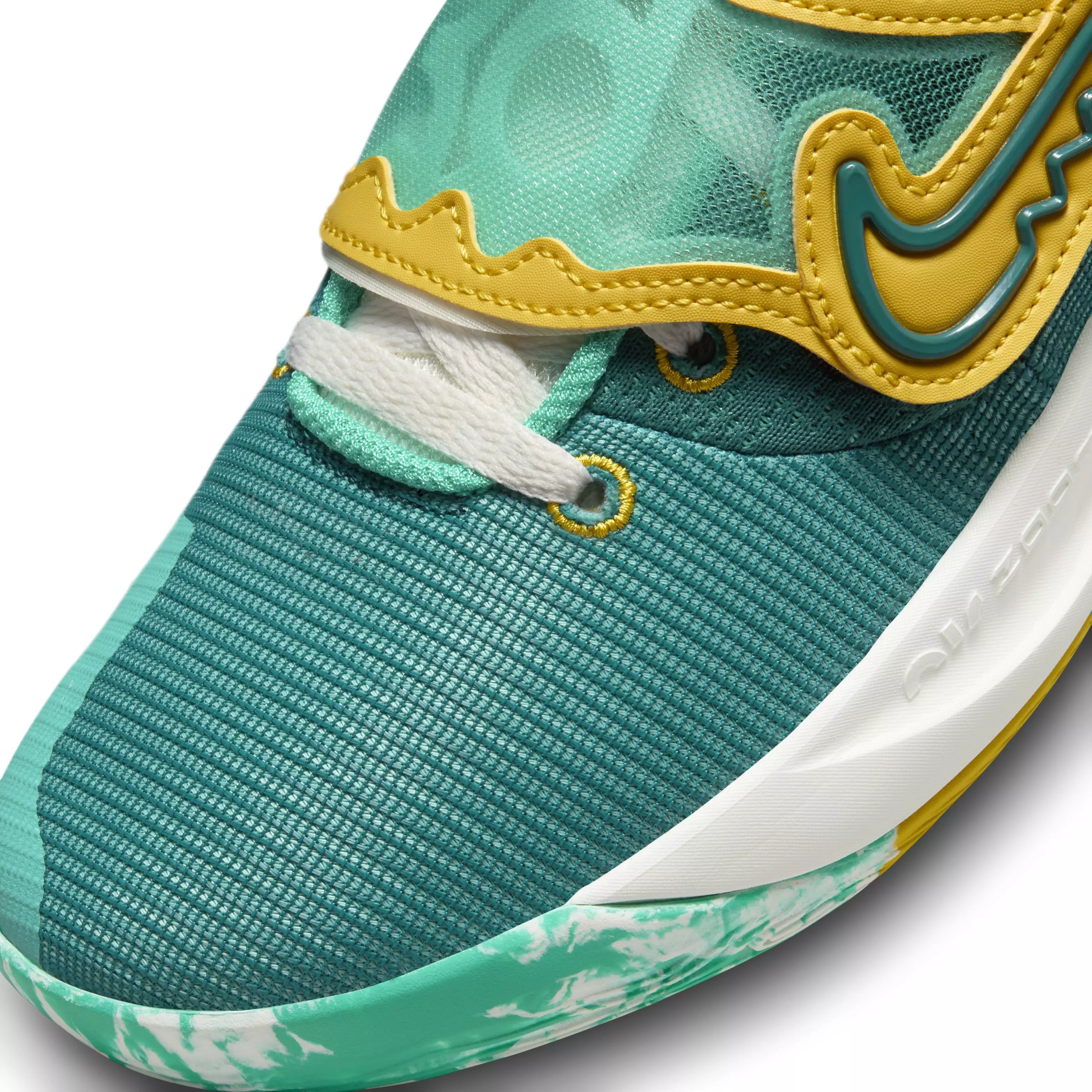 Nike KD Trey 5 X "Clear Jade/Geode Teal/Sail/Vivid Sulfur" Men's Basketball Shoe - JADE/TEAL/SAIL/SULFUR