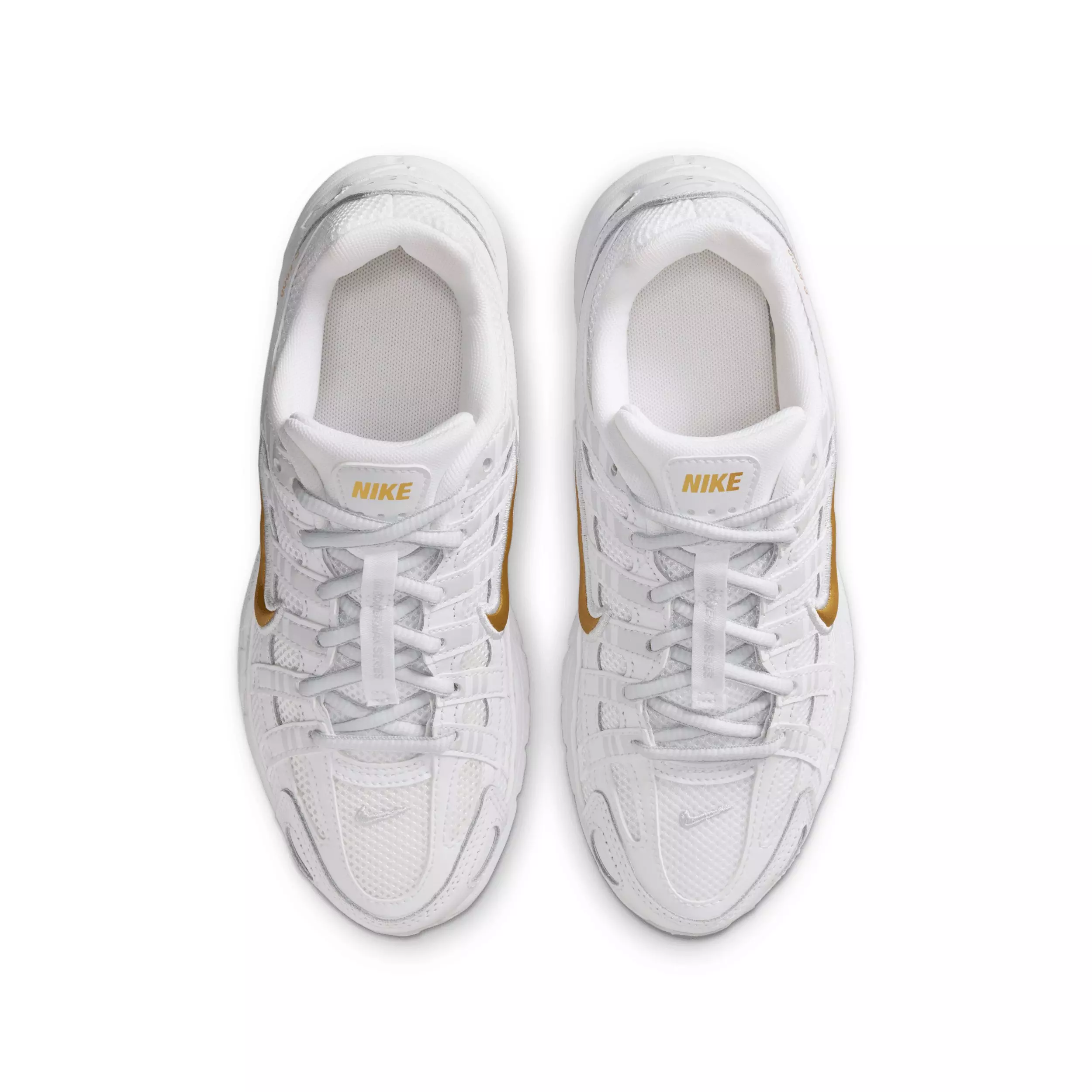 Nike P-6000 "White/Pure Platinum/Metallic Gold" Grade School Girls' Shoe - WHITE/PLATINUM/GOLD