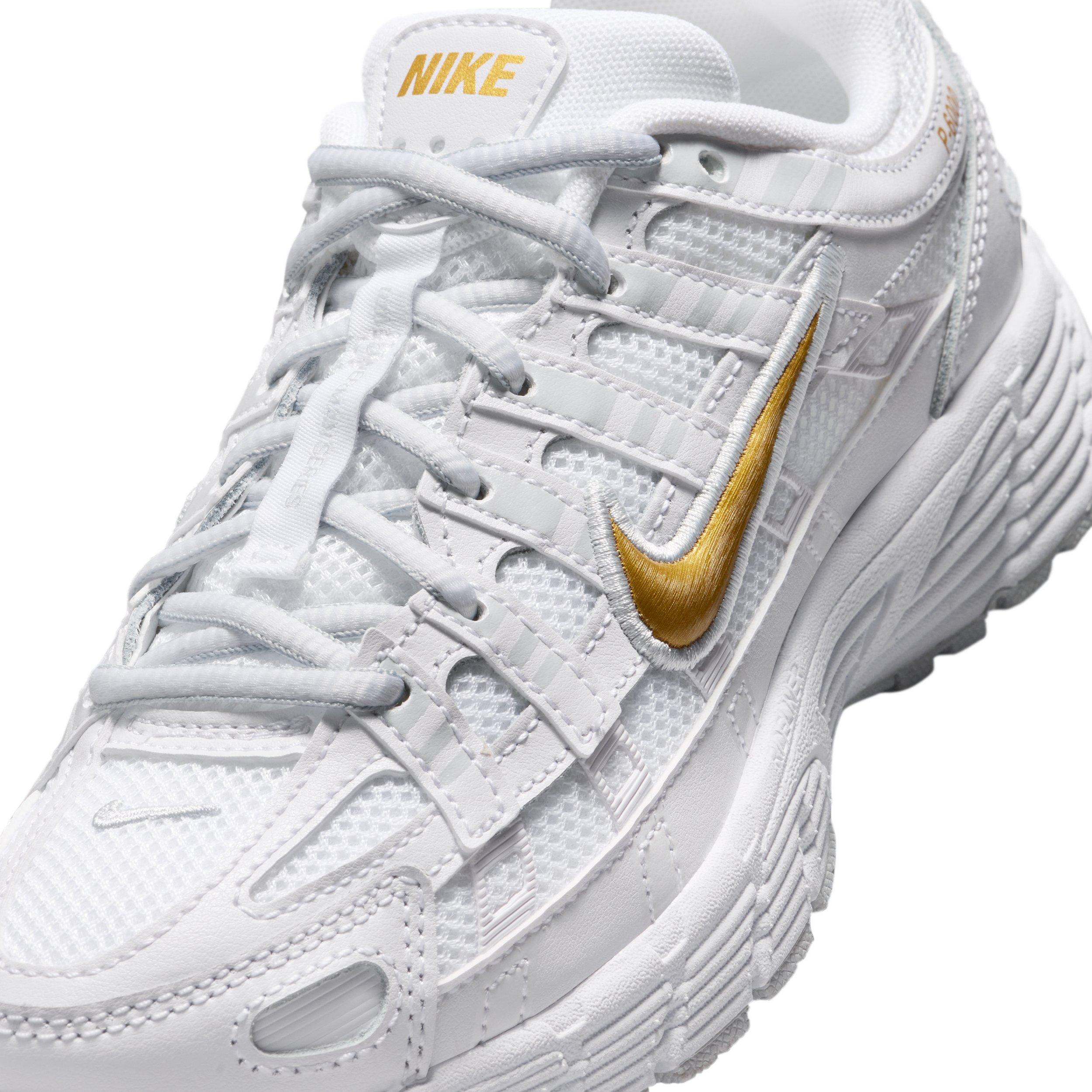 Nike P-6000 Grade School Girls' "White/Pure Platinum/Metallic Gold" Shoe