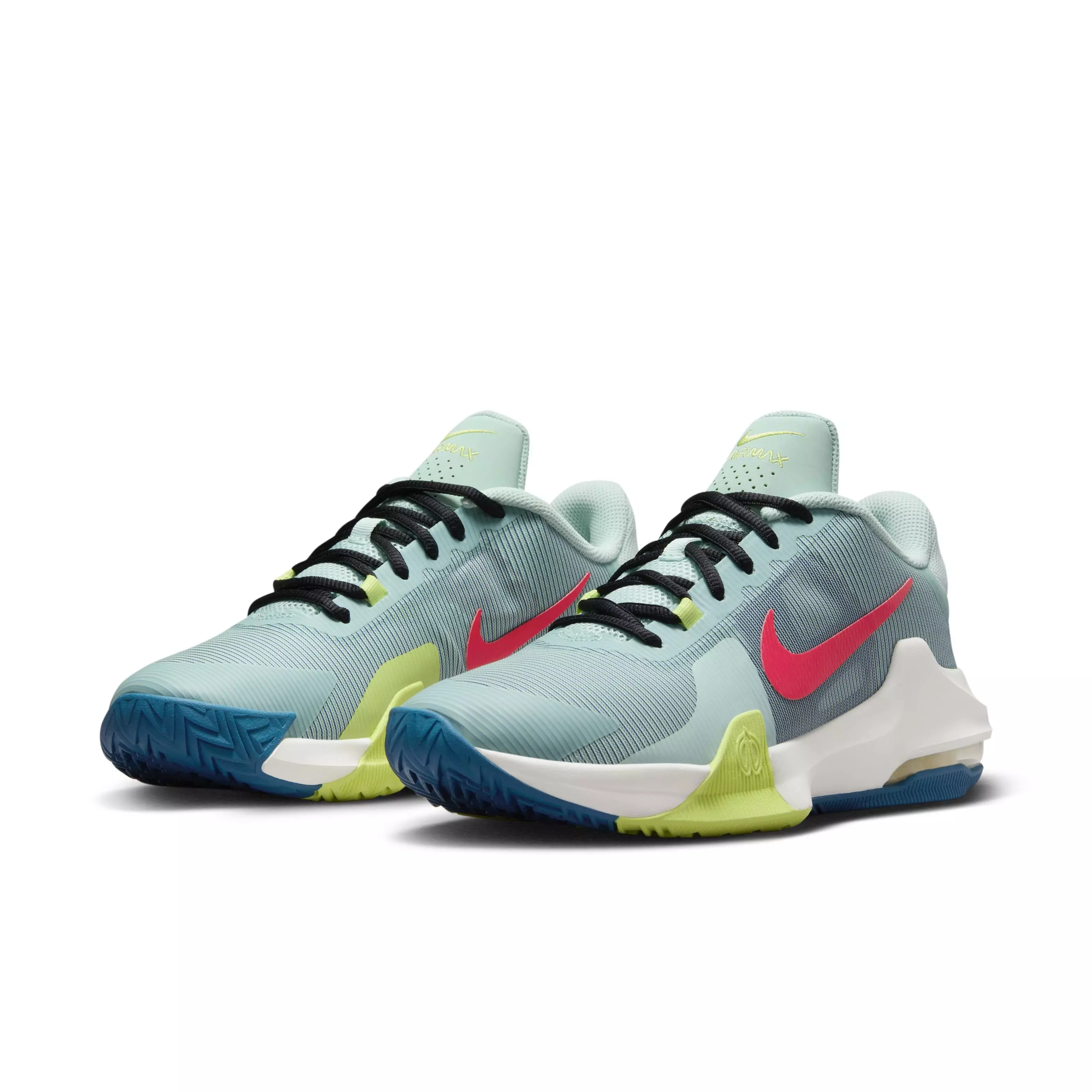 Nike Impact 4 "Jade Ice/Bright Crimson/Industrial Blue" Men's Basketball Shoe - JADE/CRIMSON/BLUE