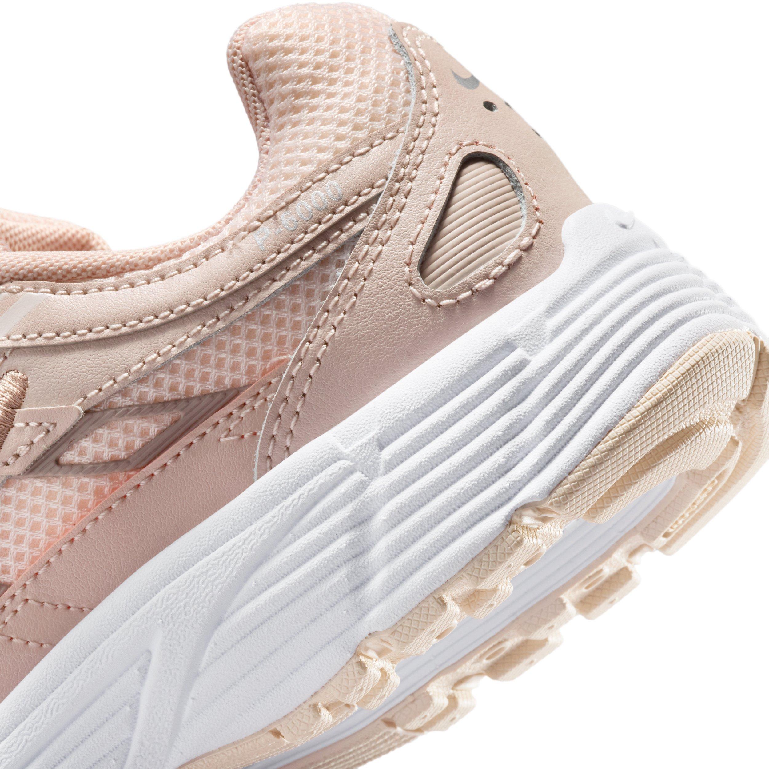 Nike P-6000 Grade School Girls' "Silt Red/Light Soft Pink/Particle Pink/Metallic Silver" Shoe