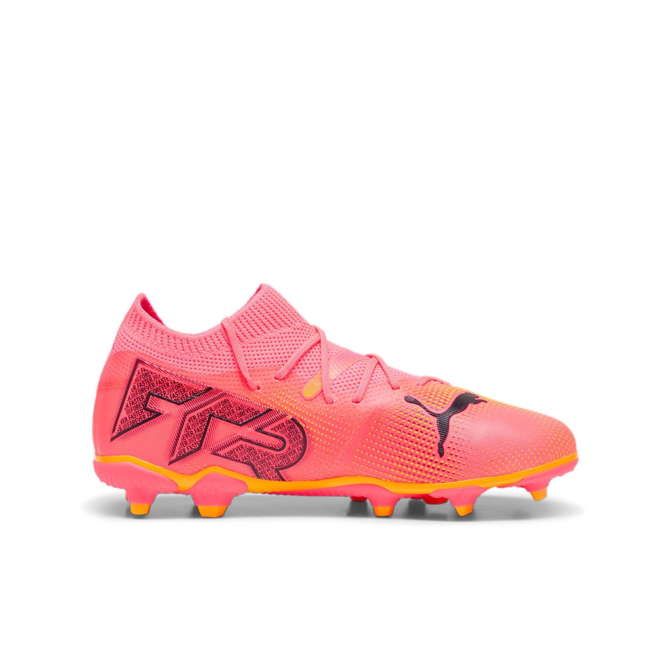 PUMA Future 7 Match FG/AG Grade School Kids' "Pink/Yellow/Black" Soccer Cleat