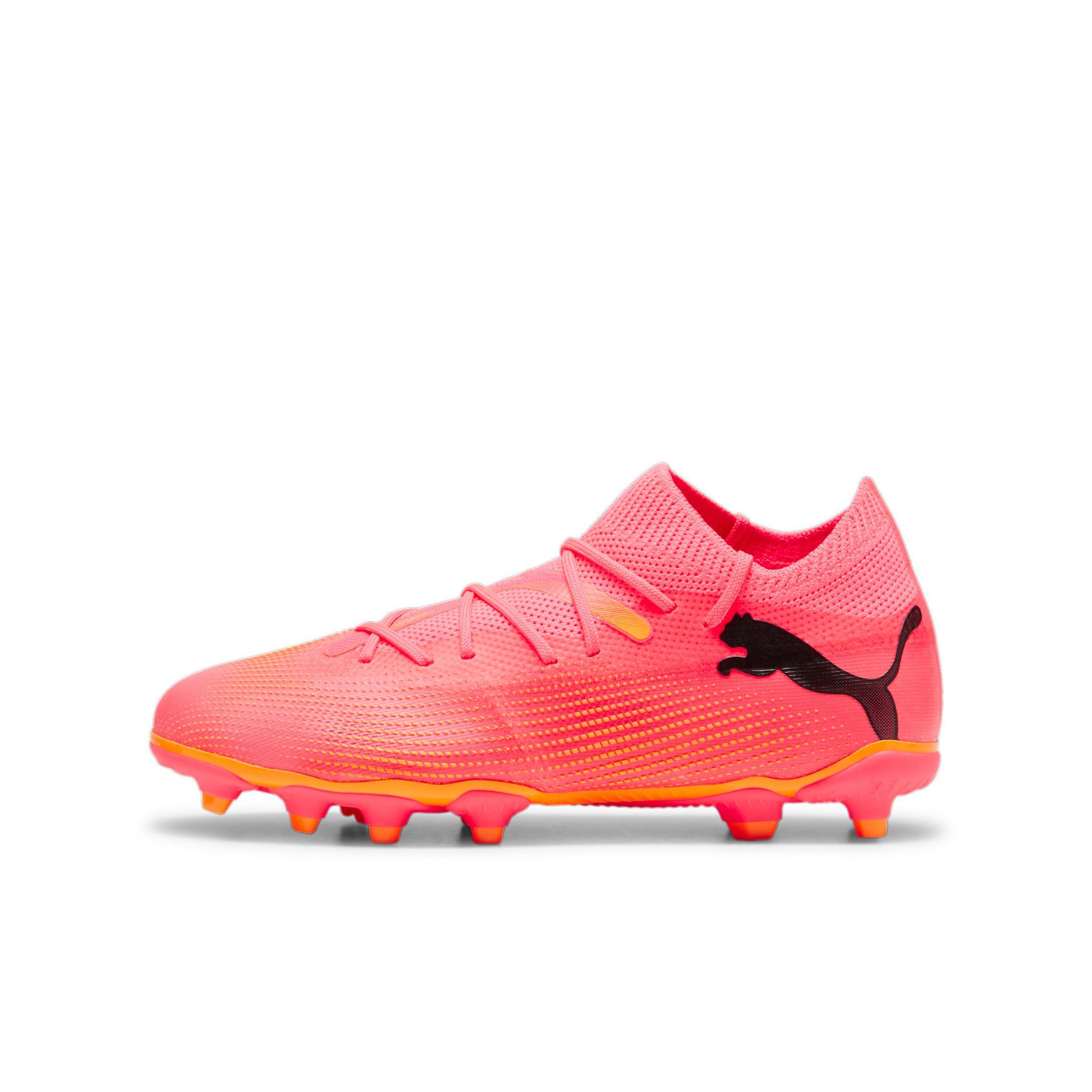 PUMA Future 7 Match FG/AG Grade School Kids' "Pink/Yellow/Black" Soccer Cleat