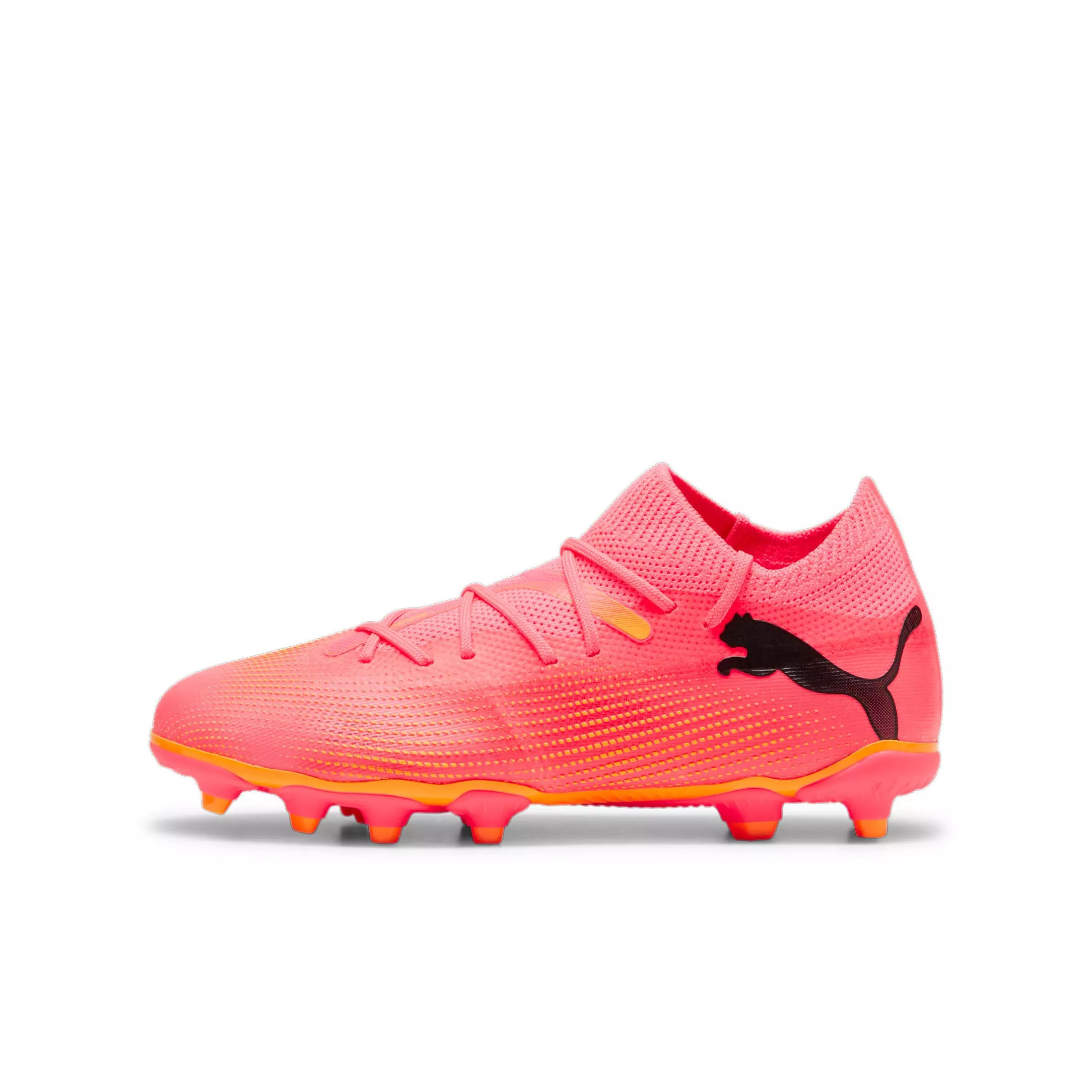 PUMA Future 7 Match FG/AG "Pink/Yellow/Black" Grade School Kids' Soccer Cleat - PINK/YELLOW/BLACK
