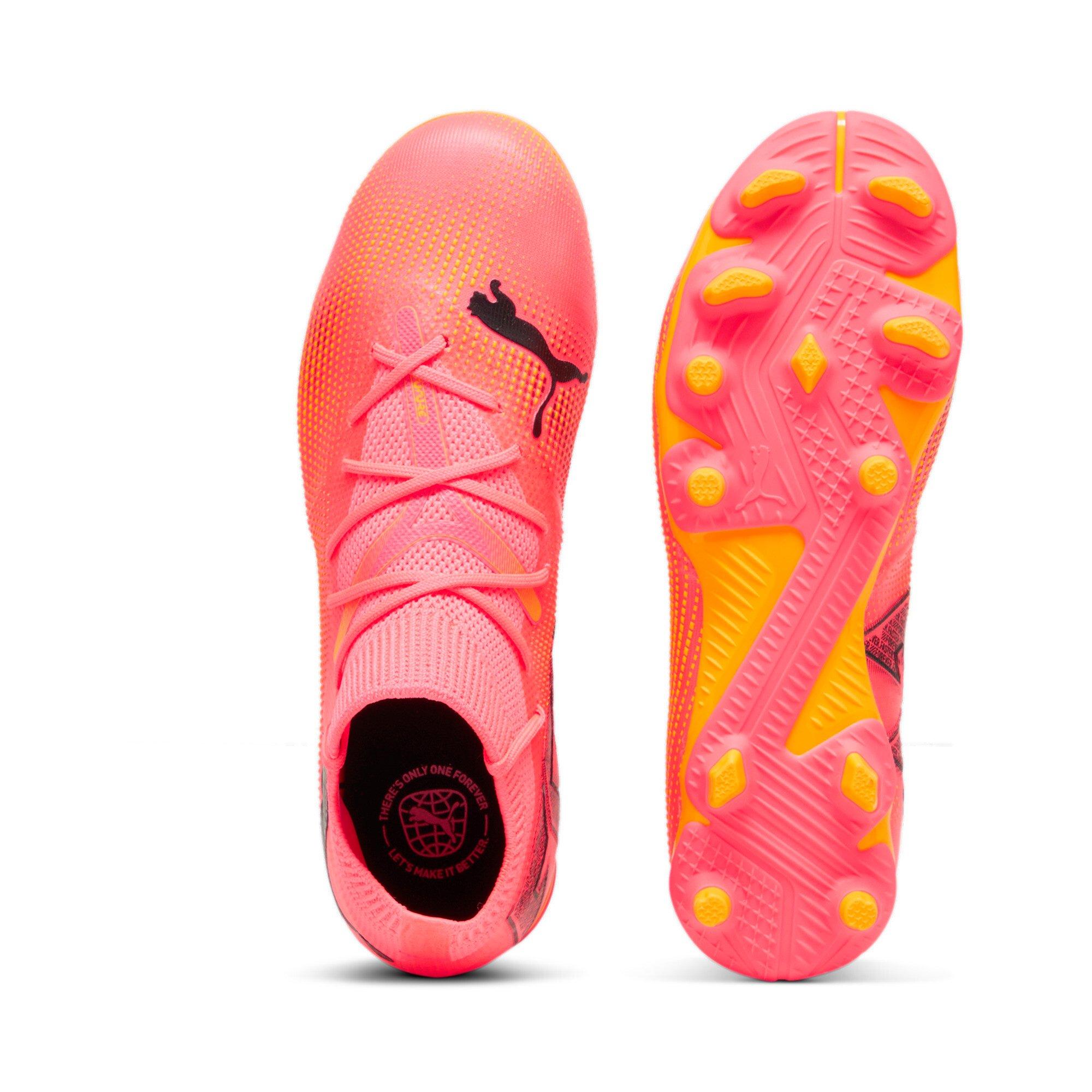 PUMA Future 7 Match FG/AG Grade School Kids' "Pink/Yellow/Black" Soccer Cleat