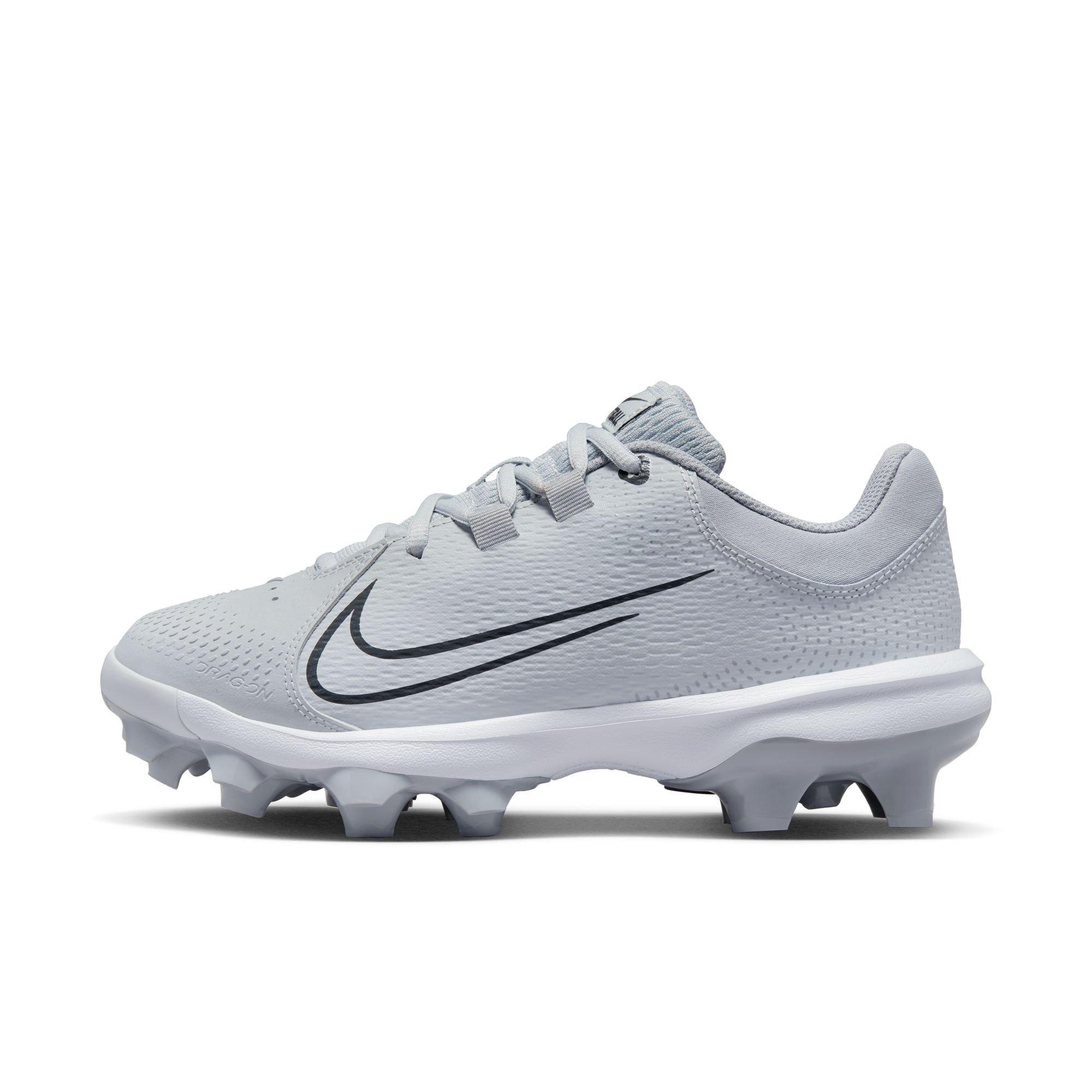 Nike Hyperdiamond 4 Pro MCS "Pure Platinum/Dark Grey/Wolf Grey" Women's Softball Cleat - GREY Thumbnail View 3
