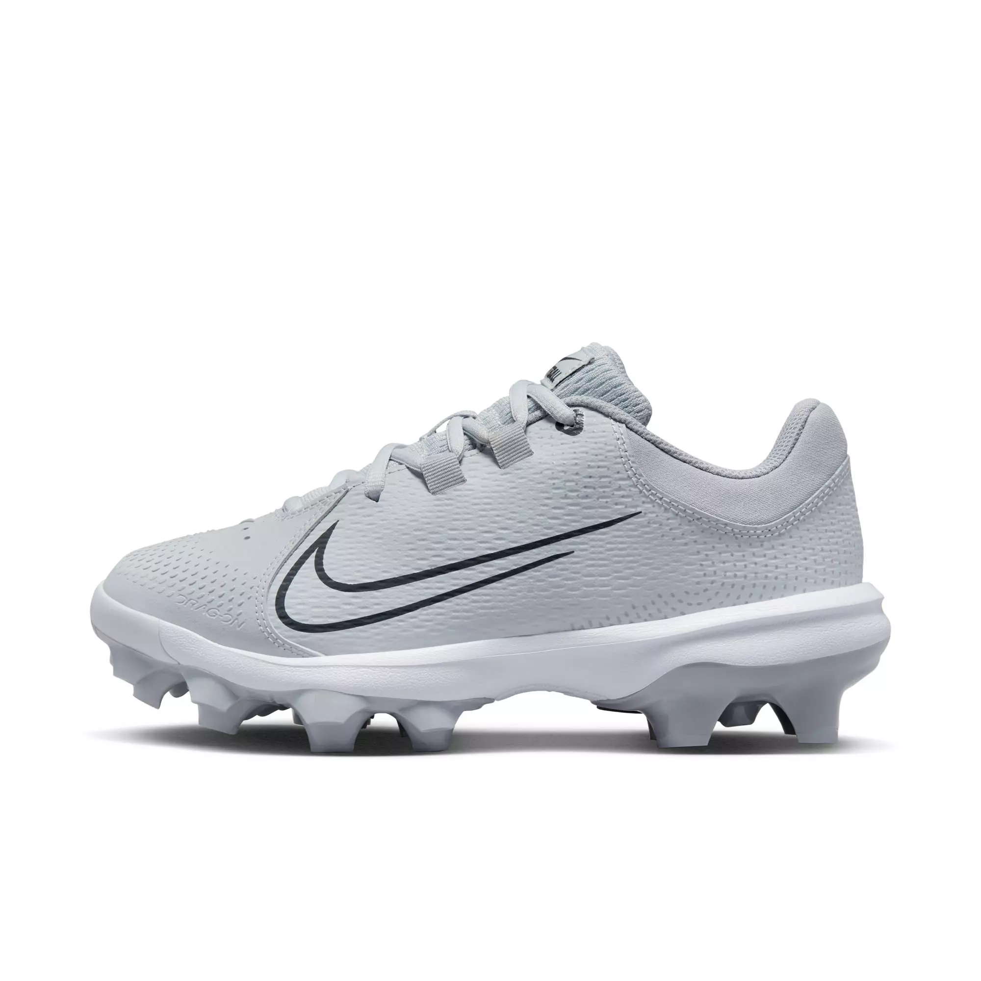 Nike Hyperdiamond 4 Pro MCS "Pure Platinum/Dark Grey/Wolf Grey" Women's Softball Cleat - GREY