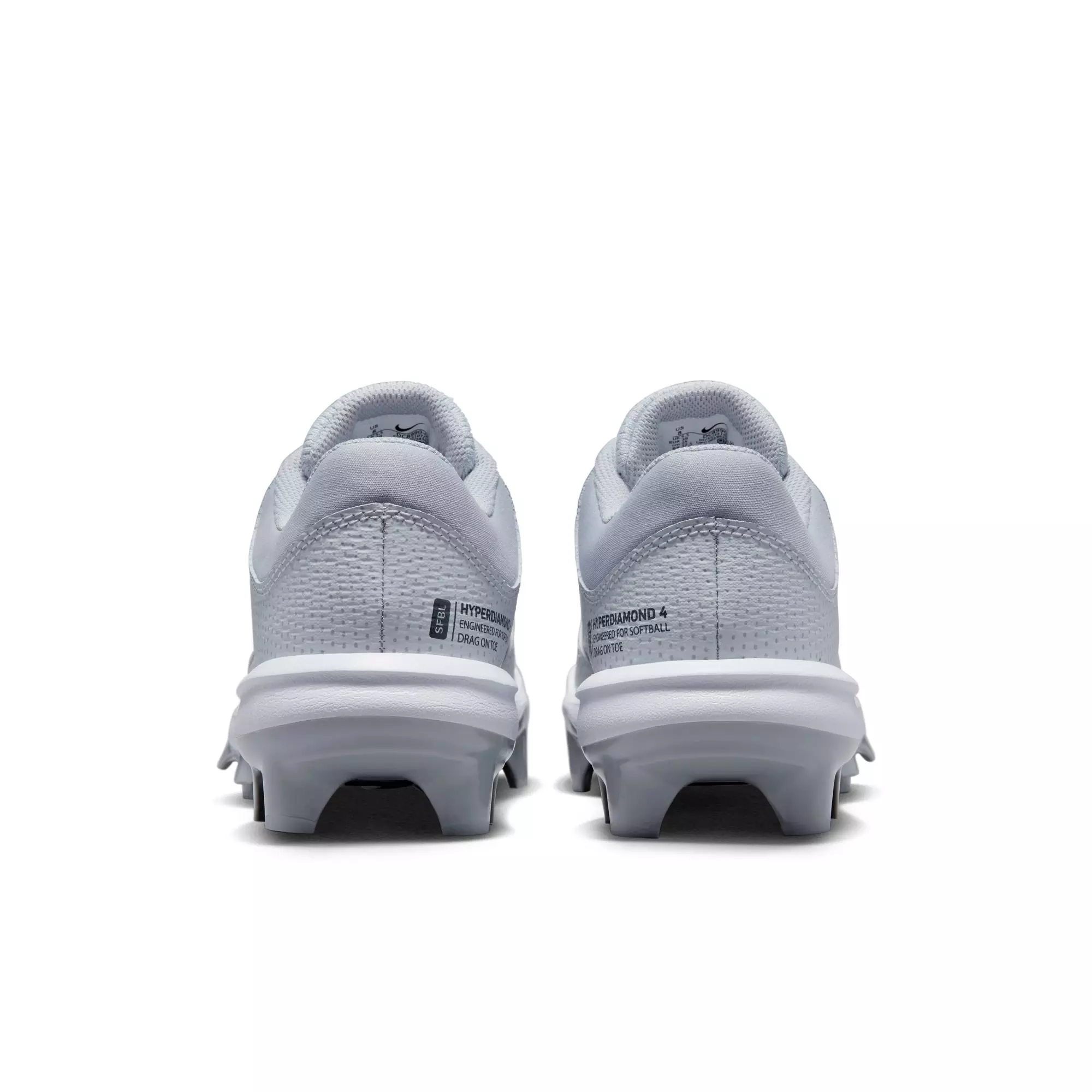 Nike Hyperdiamond 4 Pro MCS "Pure Platinum/Dark Grey/Wolf Grey" Women's Softball Cleat - GREY