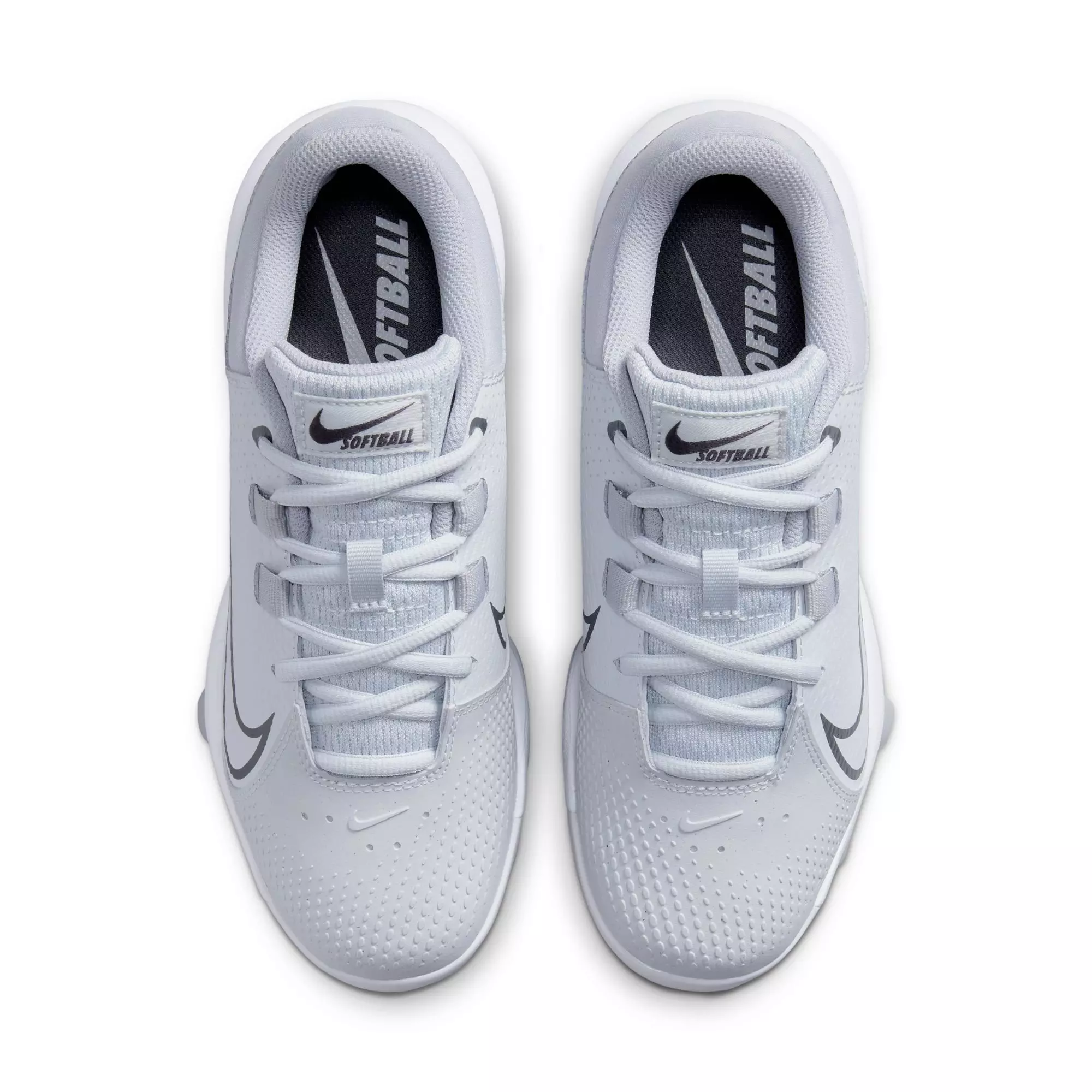 Nike Hyperdiamond 4 Pro MCS "Pure Platinum/Dark Grey/Wolf Grey" Women's Softball Cleat - GREY