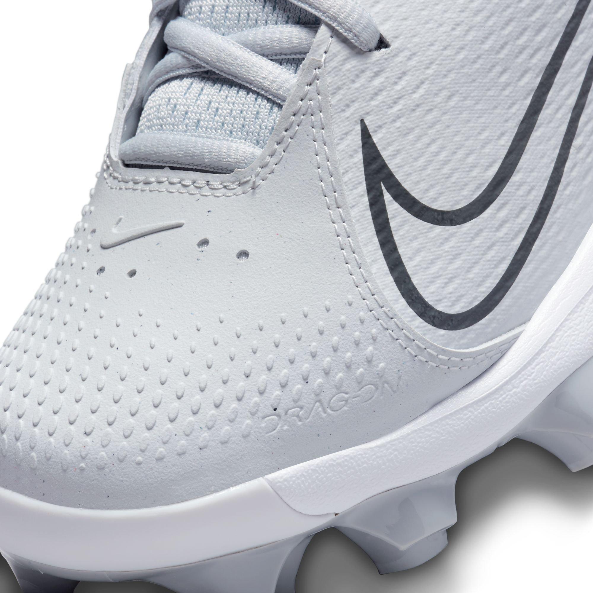 Nike Hyperdiamond 4 Pro MCS "Pure Platinum/Dark Grey/Wolf Grey" Women's Softball Cleat - GREY Thumbnail View 10