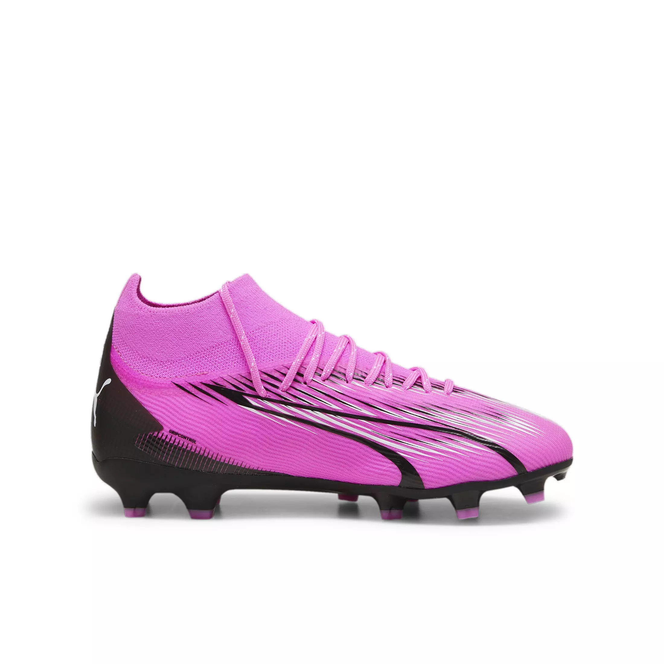 PUMA Ultra Pro FG/AG "Poison Pink/PUMA White/PUMA Black" Grade School Kids' Soccer Cleat - PINK/WHITE/BLACK