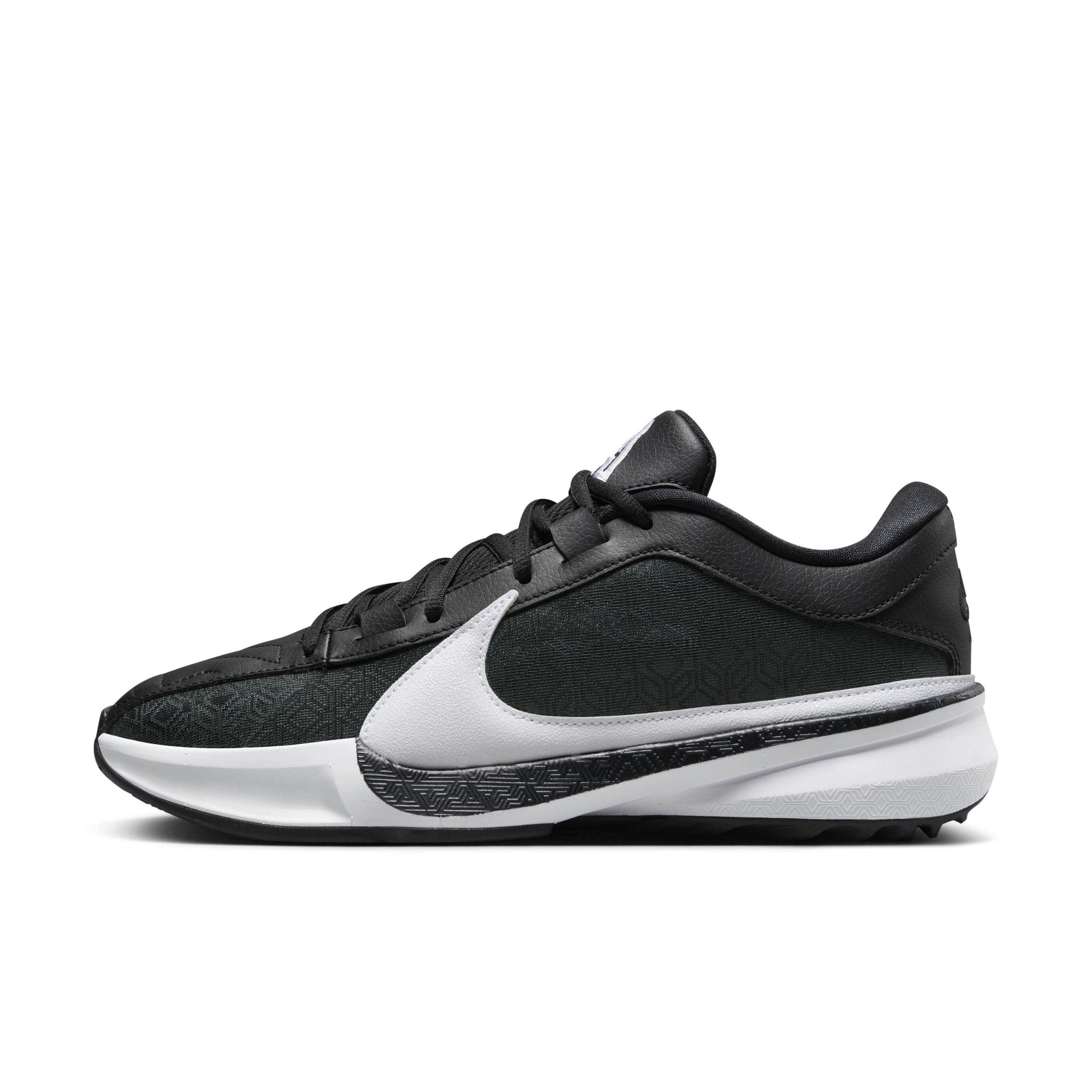 Nike Zoom Freak 5 (Team) "Black/White/Black" Men's Basketball Shoe - BLACK/WHITE/BLACK Thumbnail View 2