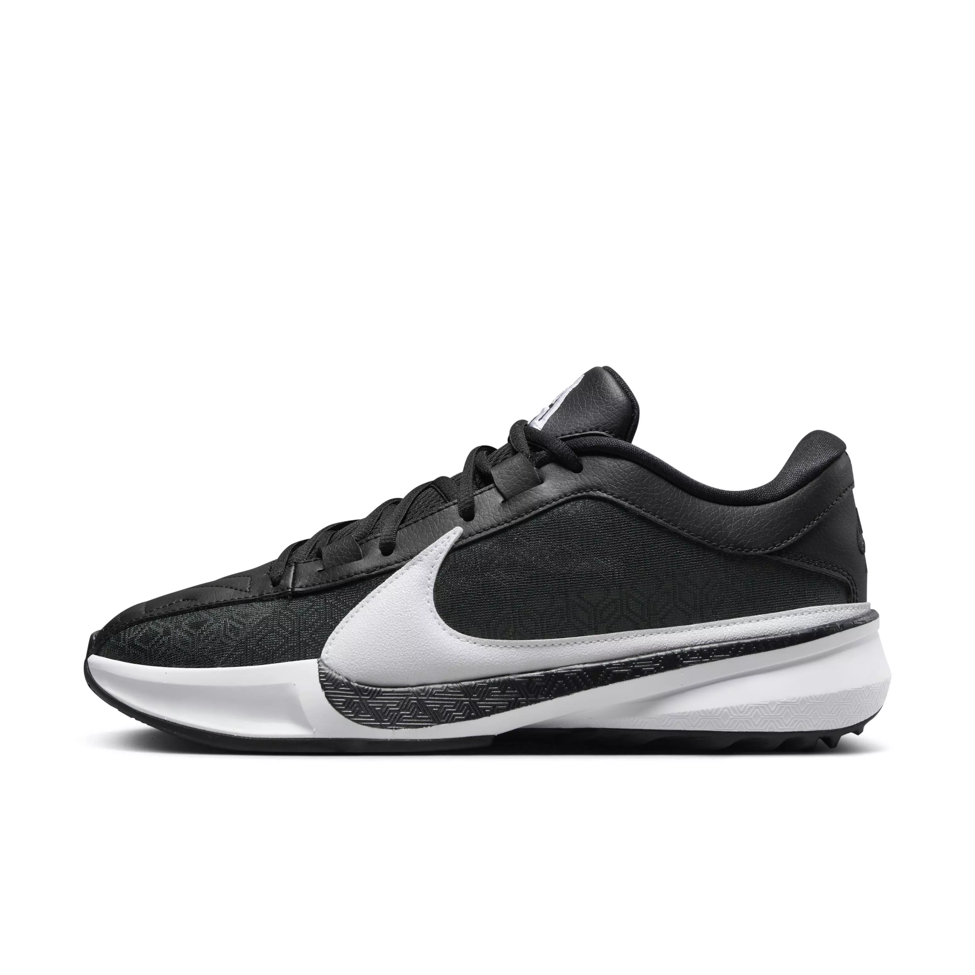 Nike Zoom Freak 5 (Team) "Black/White/Black" Men's Basketball Shoe - BLACK/WHITE/BLACK