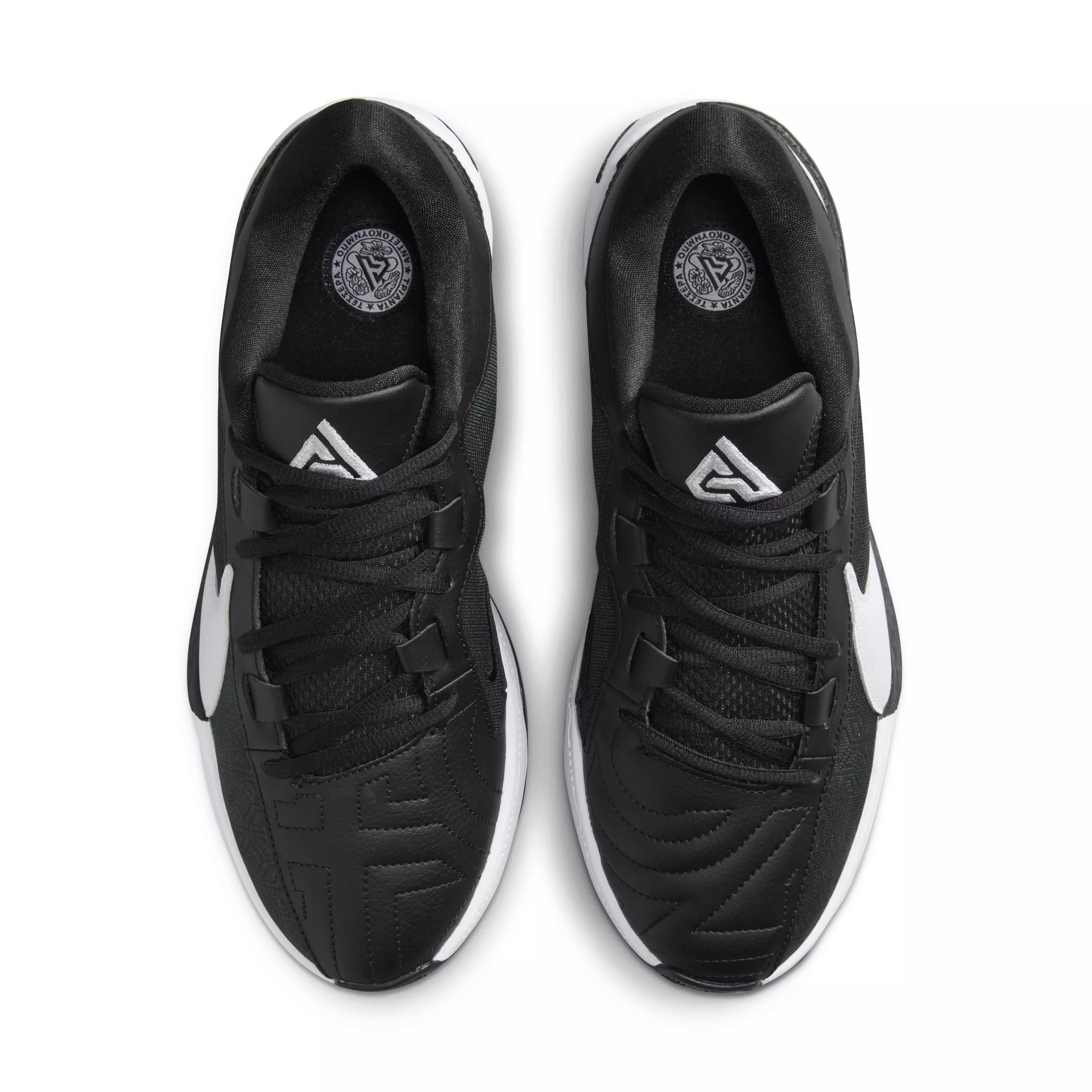 Nike Zoom Freak 5 (Team) "Black/White/Black" Men's Basketball Shoe - BLACK/WHITE/BLACK