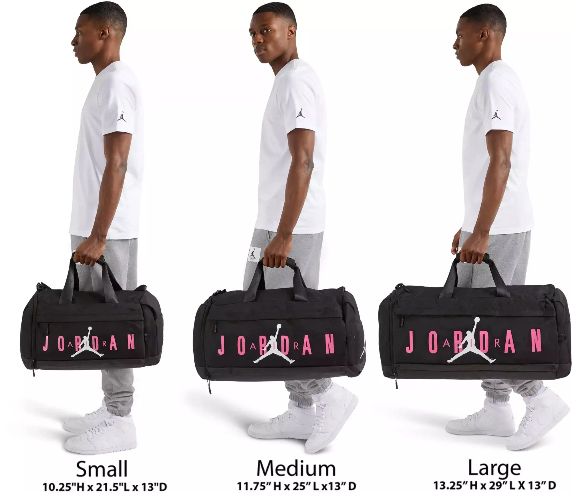 Jordan Velocity Duffle Bag Medium - Black/Blue - BLACK/PINK