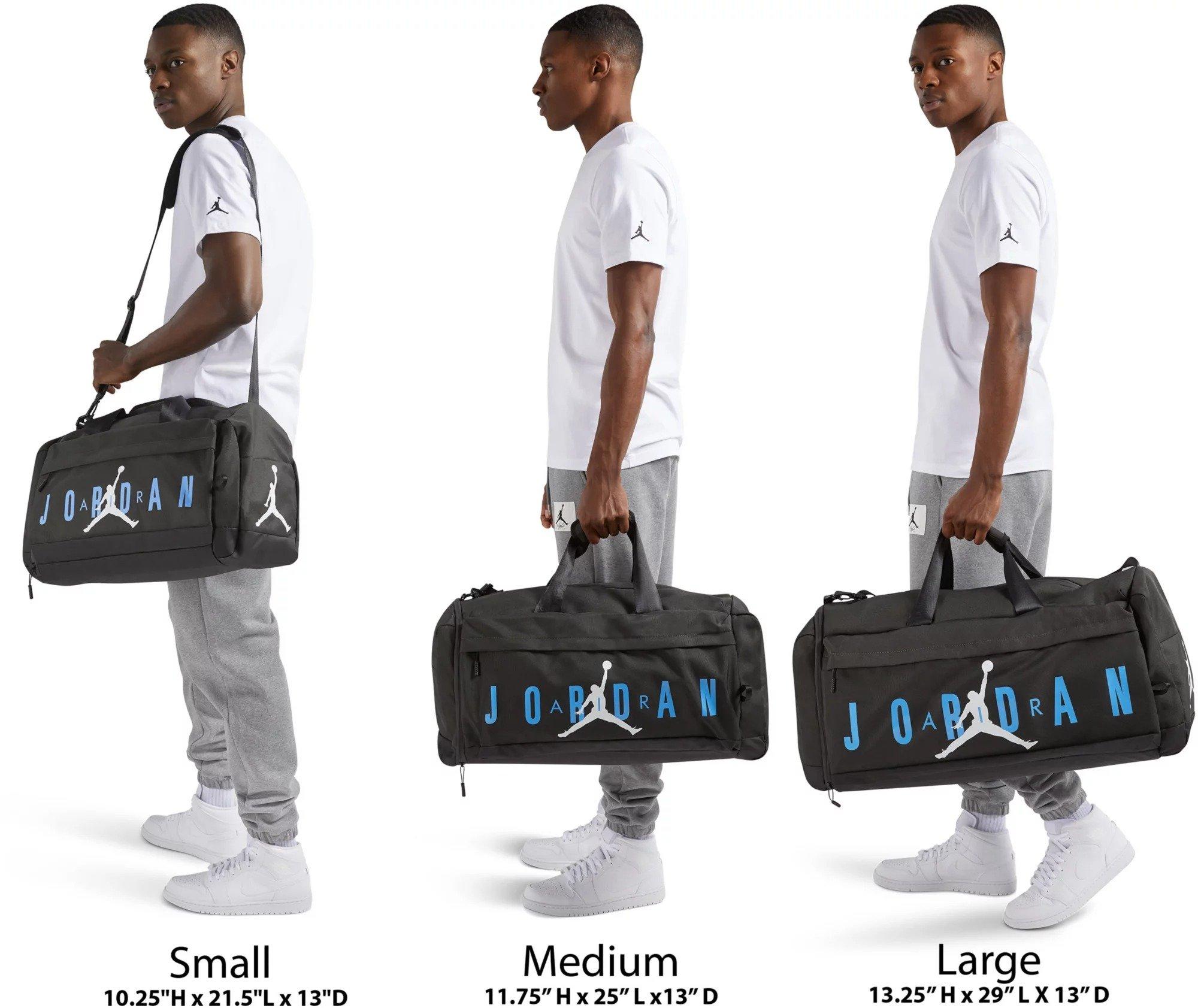 Jordan Velocity Duffle Bag Medium - Black/Blue - DK GREY Thumbnail View 10
