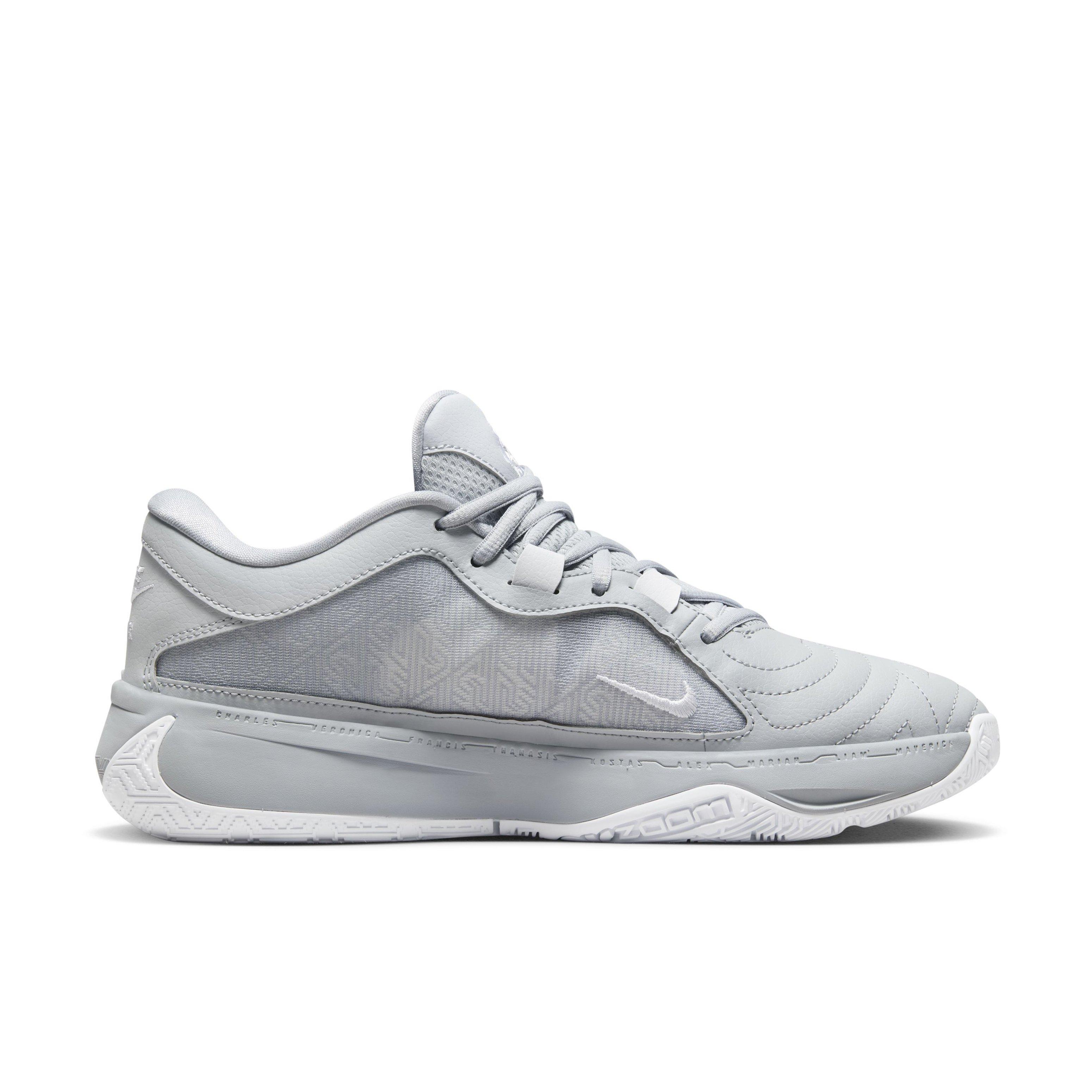 Nike Zoom Freak 5 (Team) "Wolf Grey/White" Men's Basketball Shoe - GREY/WHITE Thumbnail View 1