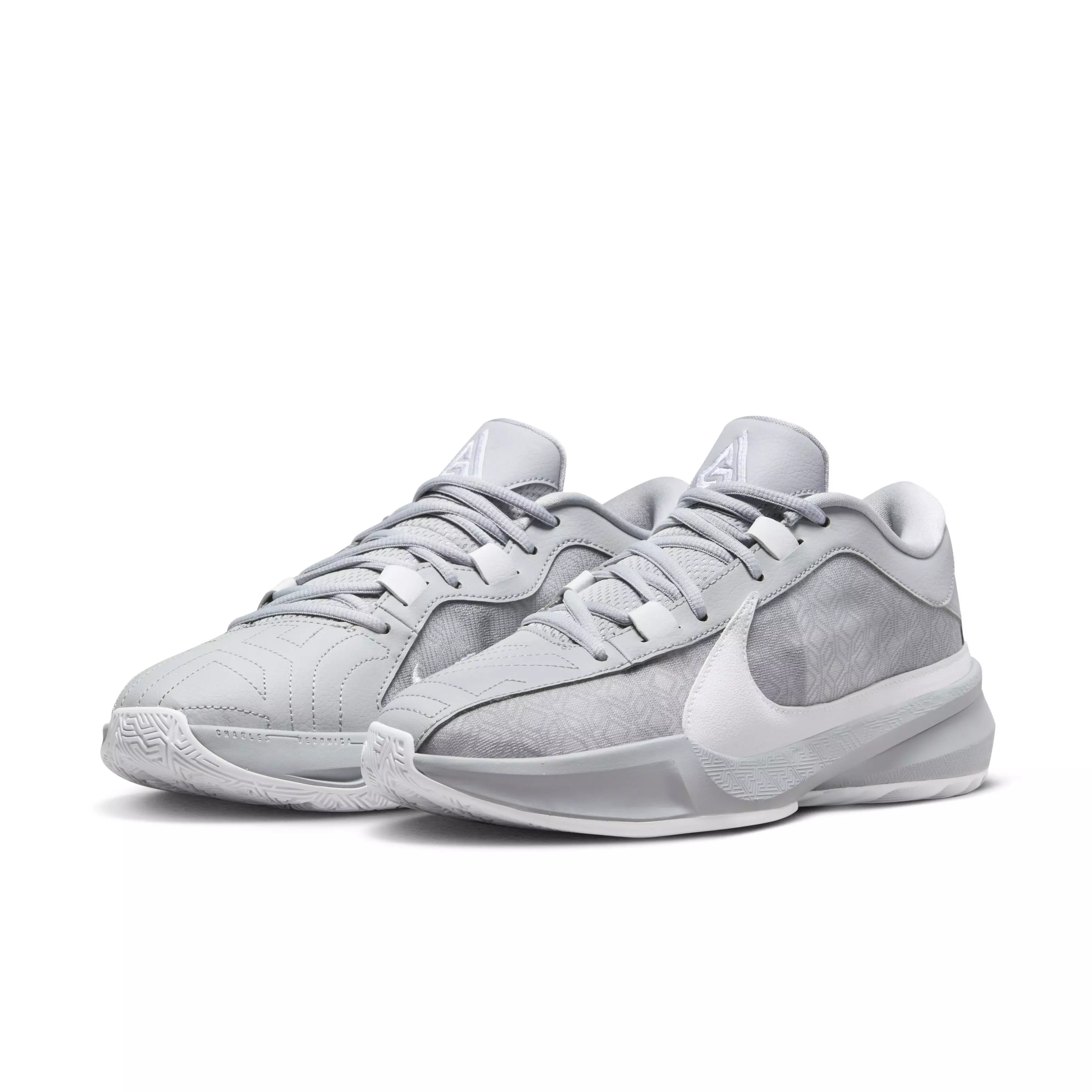 Nike Zoom Freak 5 (Team) "Wolf Grey/White" Men's Basketball Shoe - GREY/WHITE