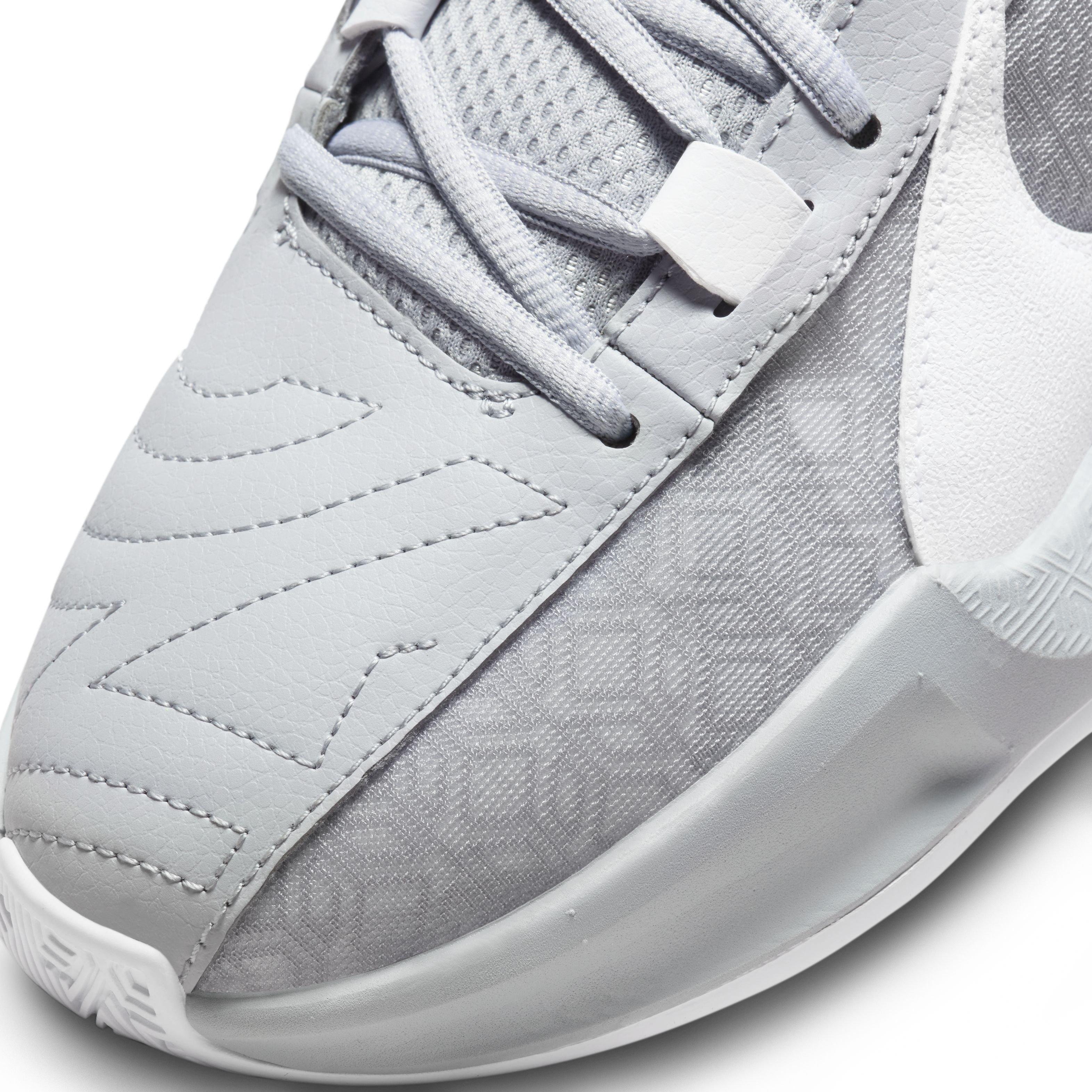 Nike Zoom Freak 5 (Team) "Wolf Grey/White" Men's Basketball Shoe - GREY/WHITE Thumbnail View 7