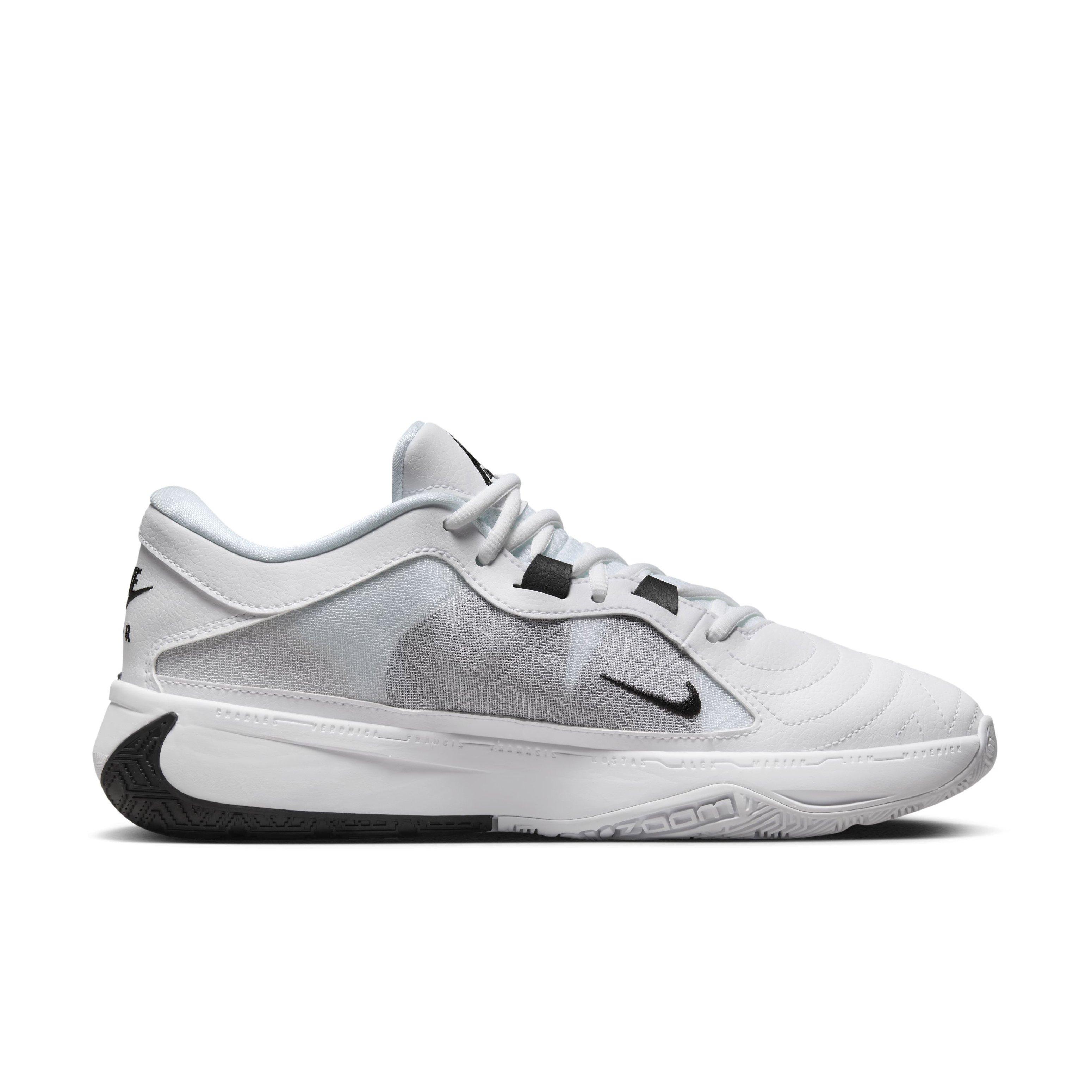 Nike Zoom Freak 5 Basketball Shoe White/Black | Hibbett display picture 1