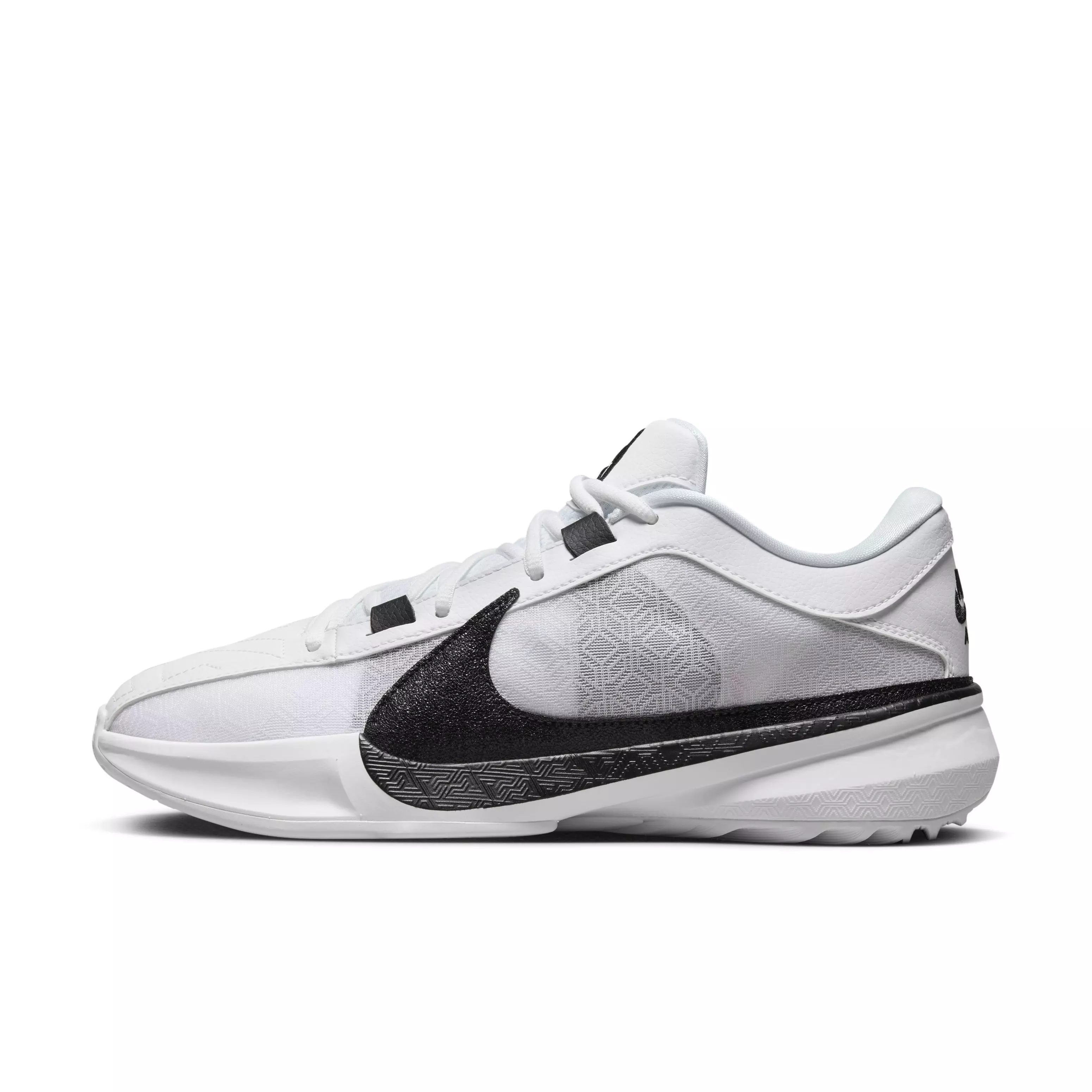 Nike Zoom Freak 5 (Team) "White/Black/White" Men's Basketball Shoe - WHITE/BLACK/WHITE