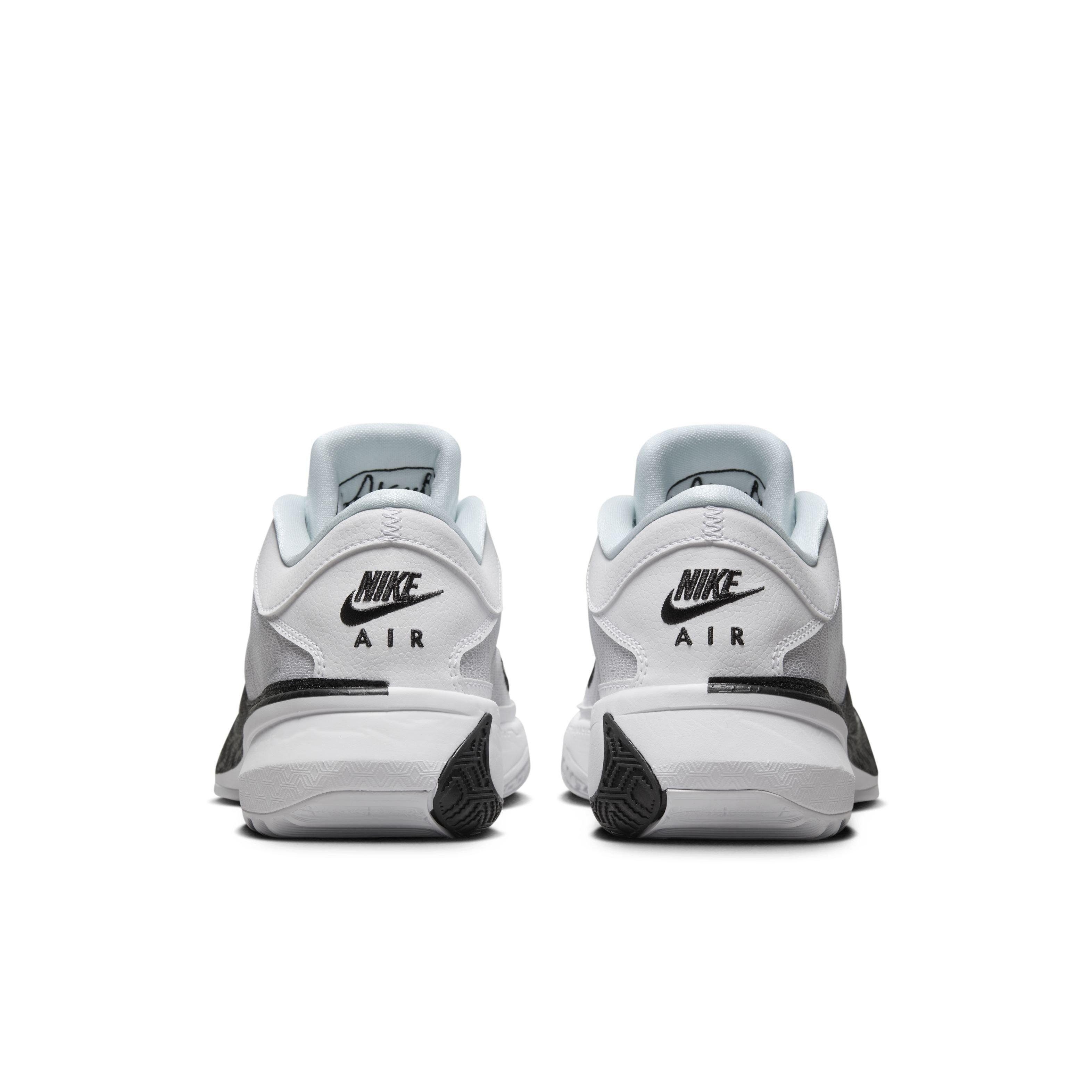 Nike Zoom Freak 5 (Team) "White/Black/White" Men's Basketball Shoe - WHITE/BLACK/WHITE Thumbnail View 5