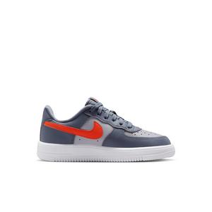 Nike Force 1 Low "Cement Grey/Light Carbon/White/Team Orange" Preschool Boys' Shoe