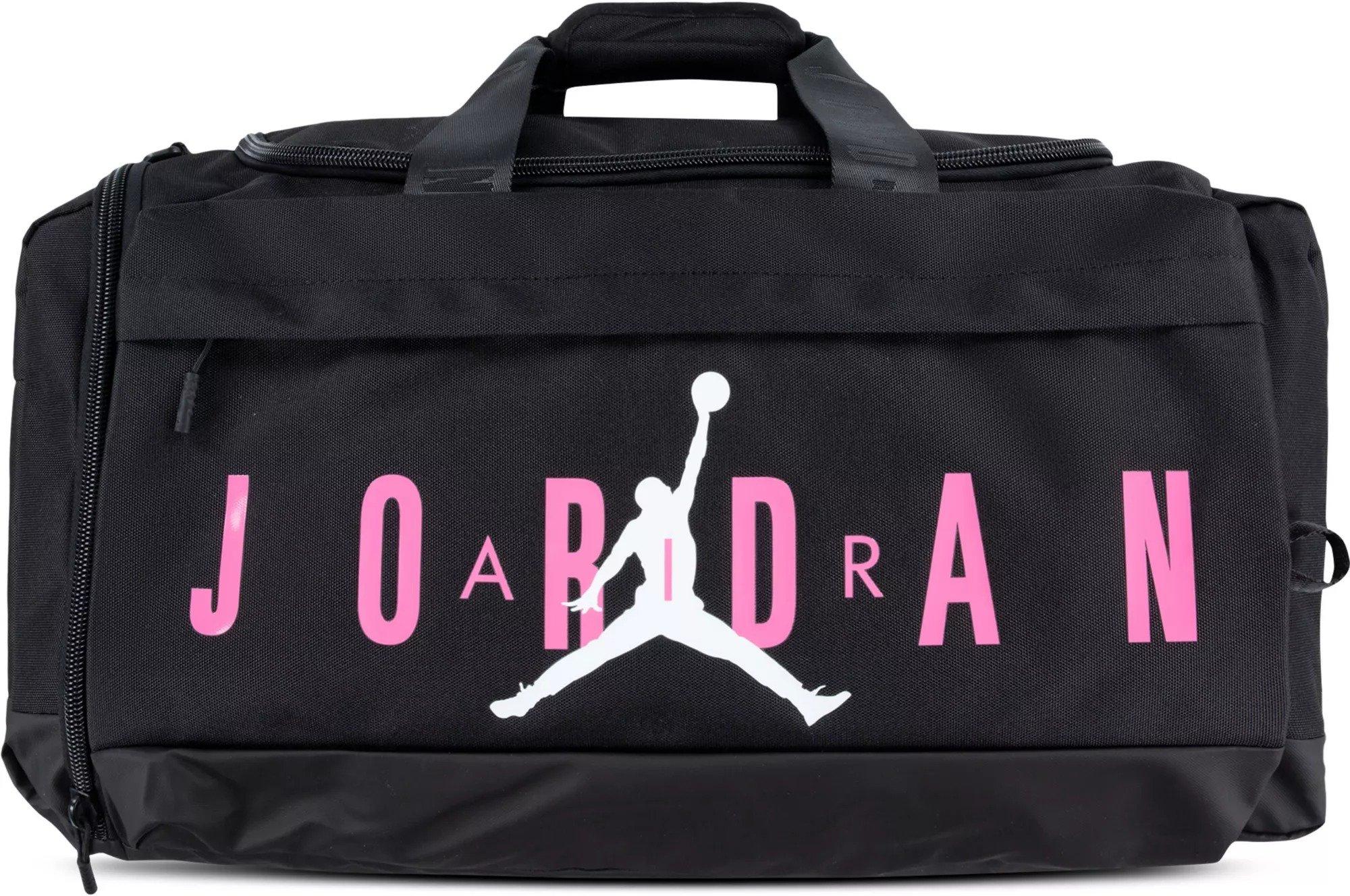 Jordan Youth The Velocity Small Duffle -Black/Pink - BLACK/PINK