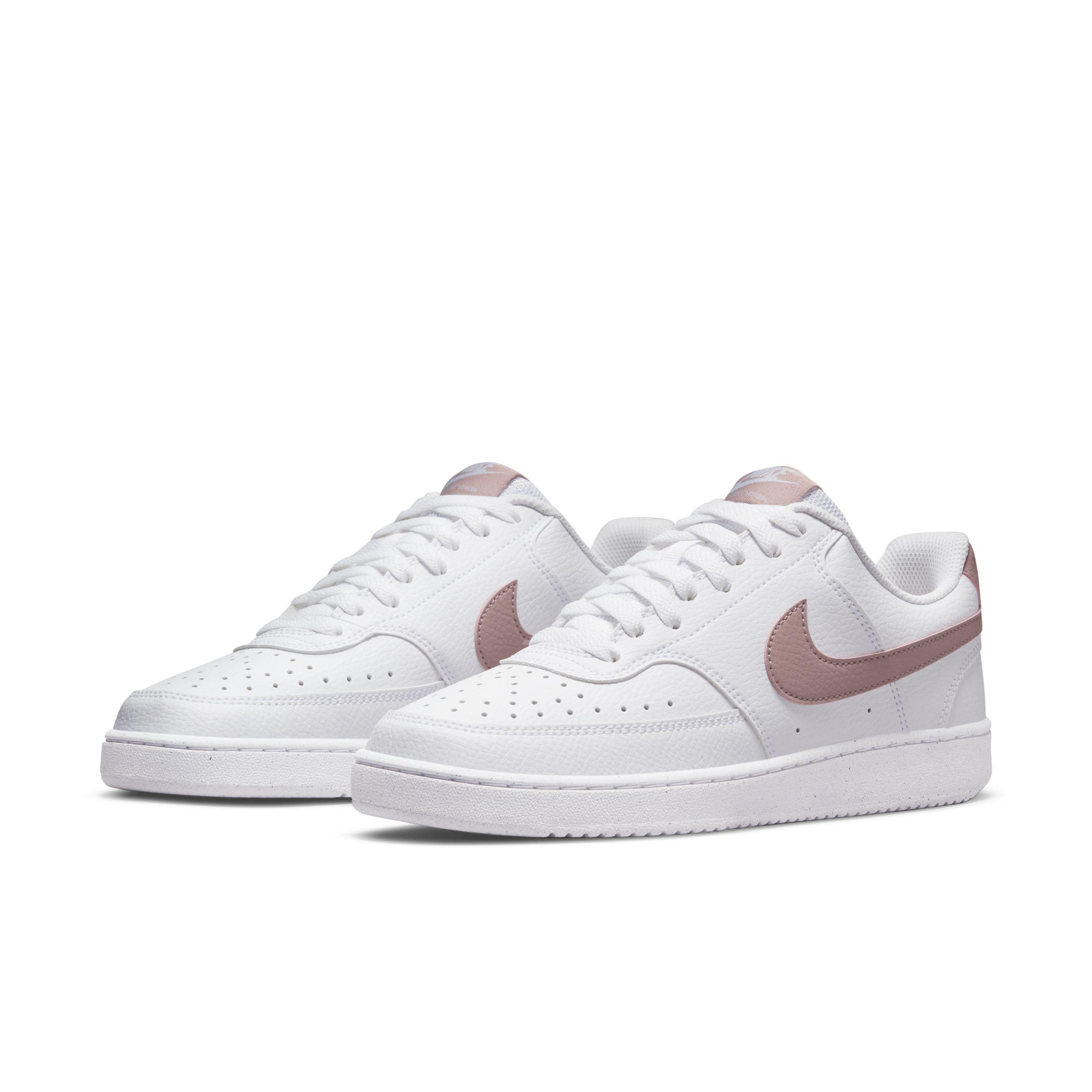 Nike Court Vision Low Next Nature "White/Pink" Women's Shoe - WHITE Thumbnail View 3