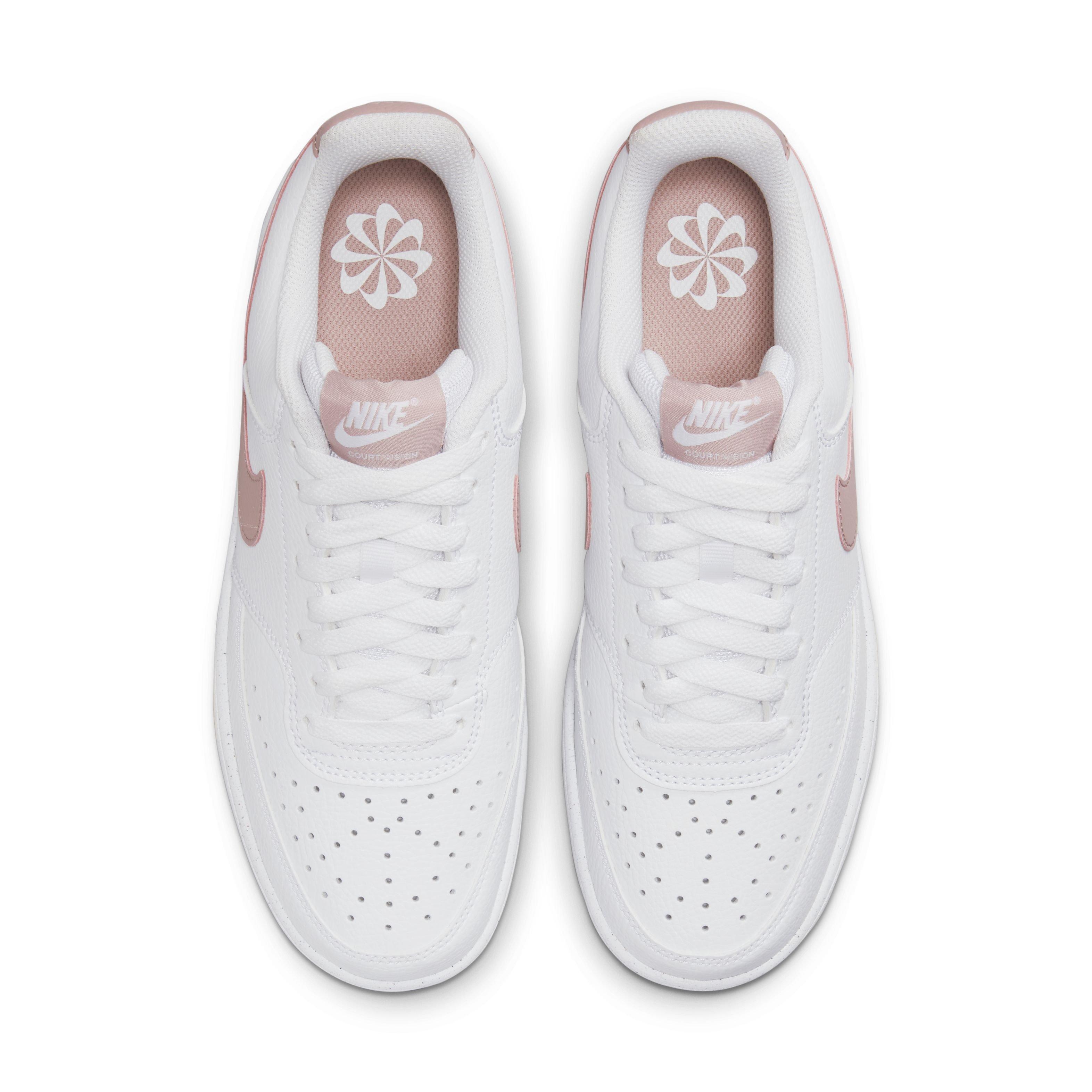 Nike Court Vision Low Next Nature "White/Pink" Women's Shoe - WHITE Thumbnail View 4