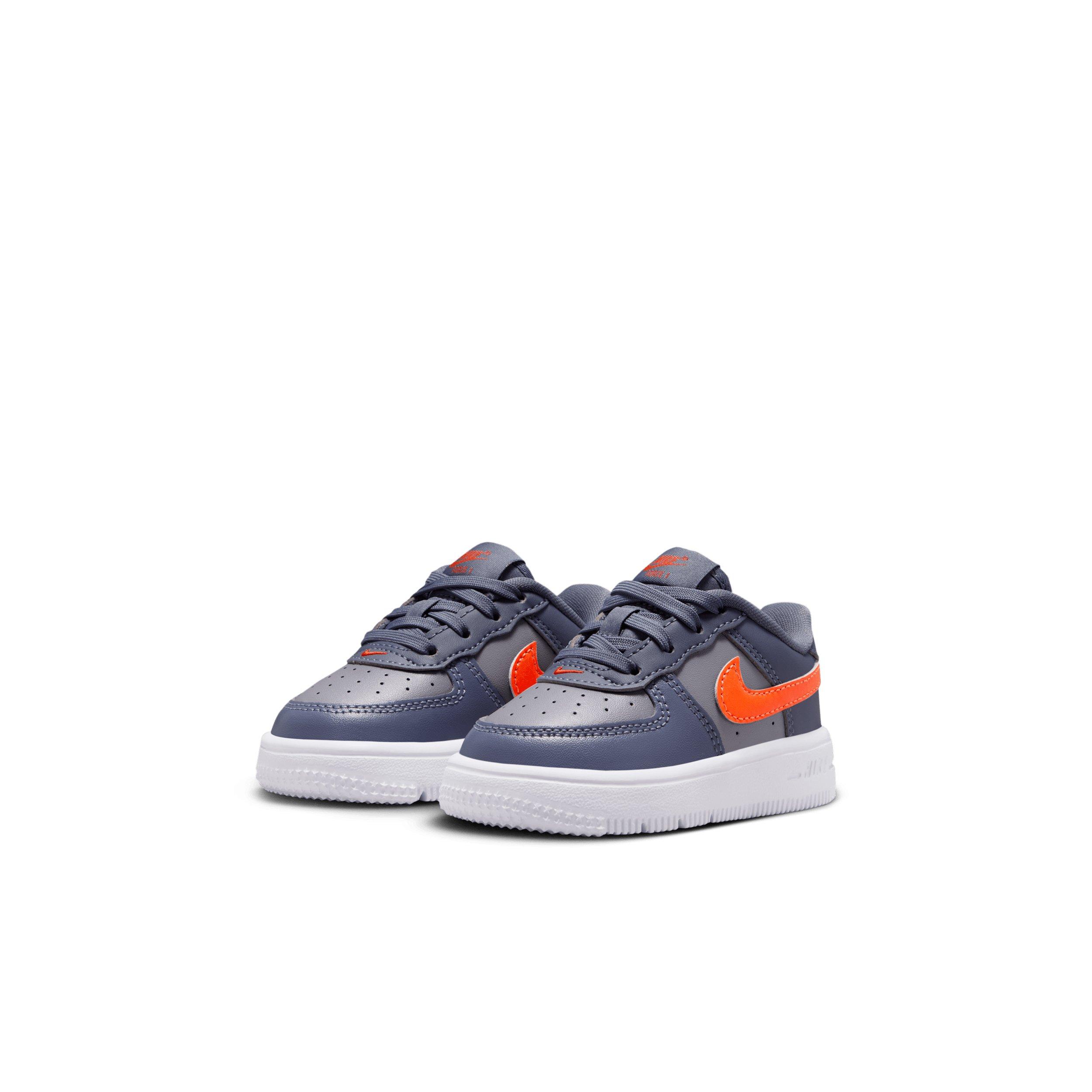 Nike Force 1 Low Infant Boys' "Cement Grey/Light Carbon/White/Team Orange" Shoe