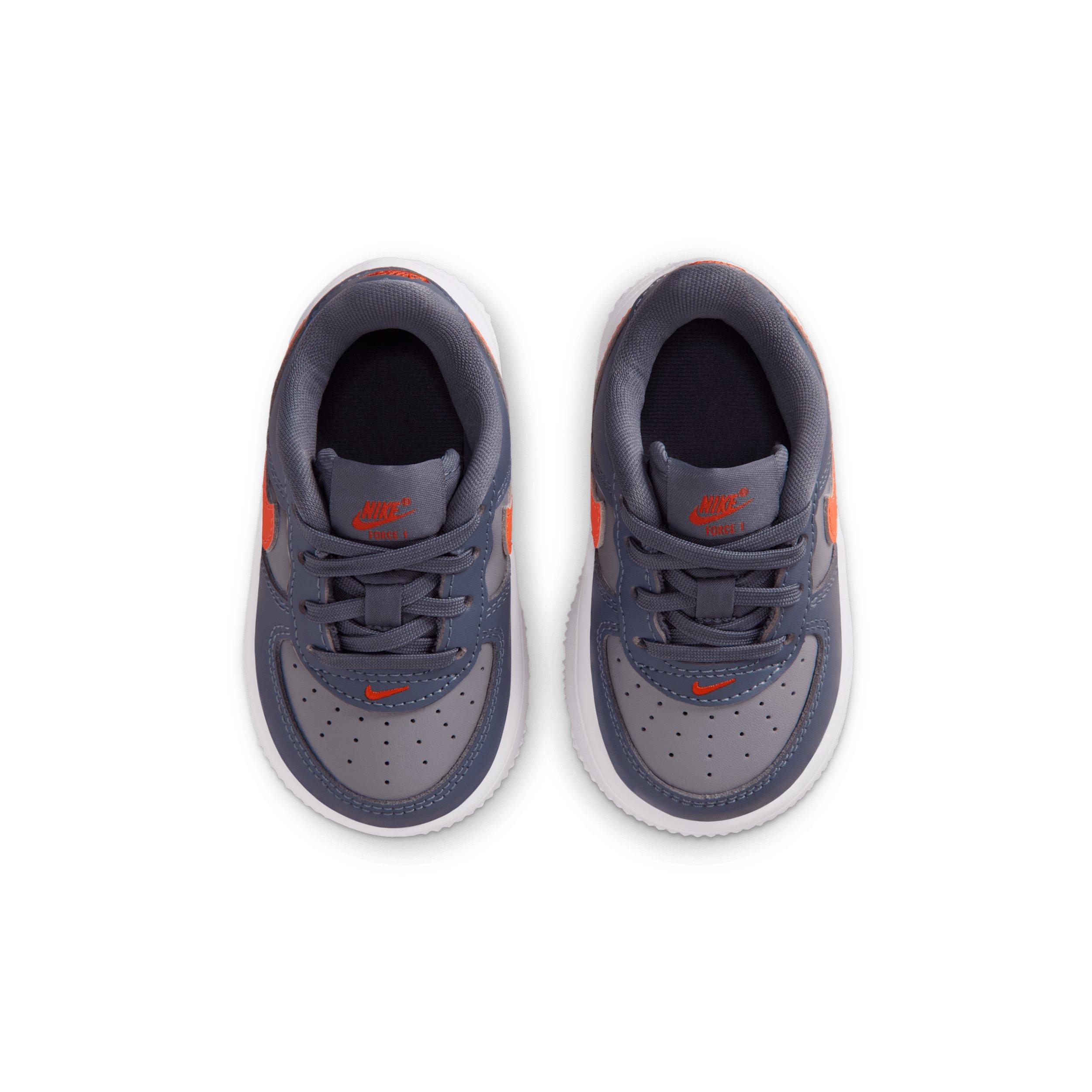 Nike Force 1 Low Infant Boys' "Cement Grey/Light Carbon/White/Team Orange" Shoe