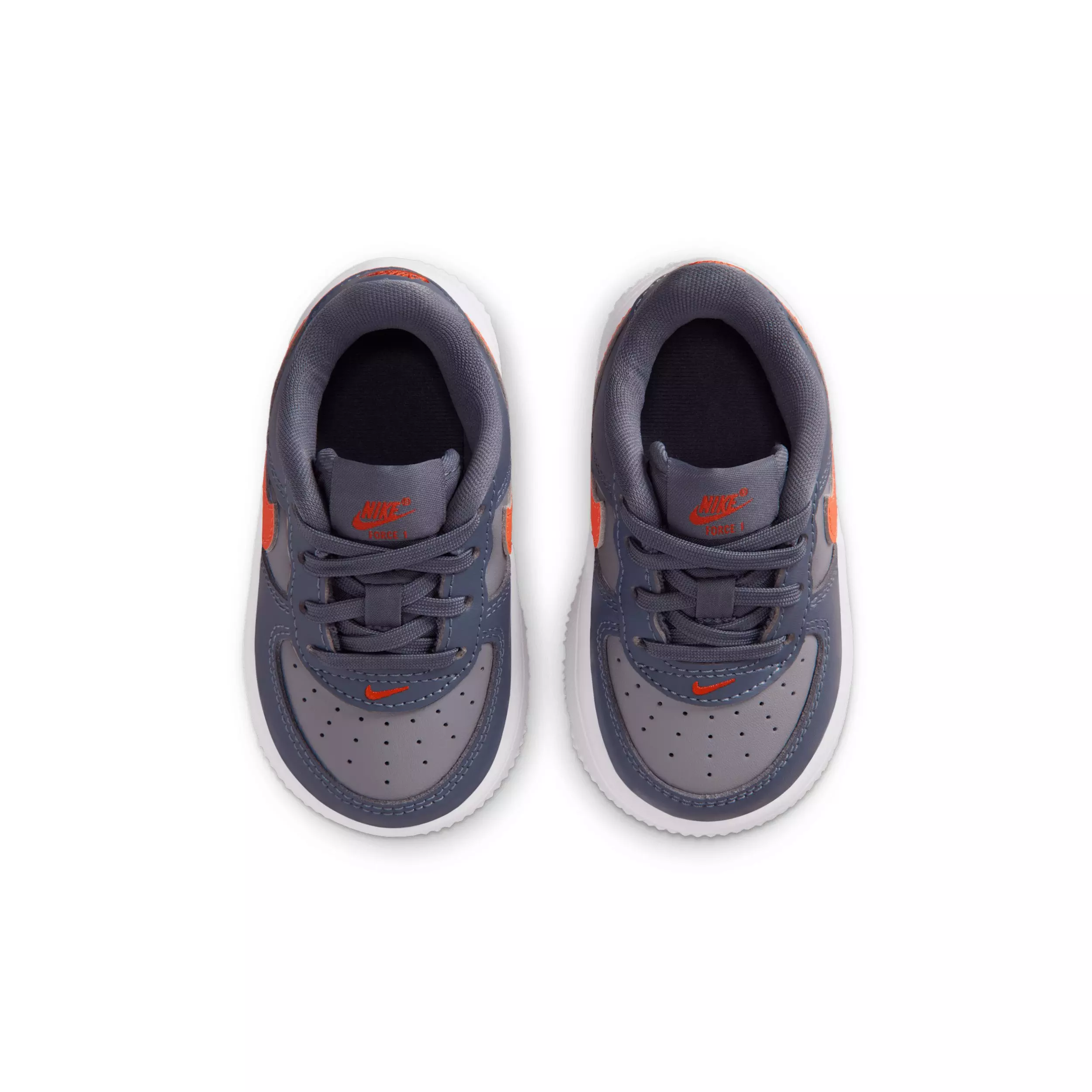 Nike Force 1 Low "Cement Grey/Light Carbon/White/Team Orange" Infant Boys' Shoe - GREY/CARBON/WHITE/ORANGE