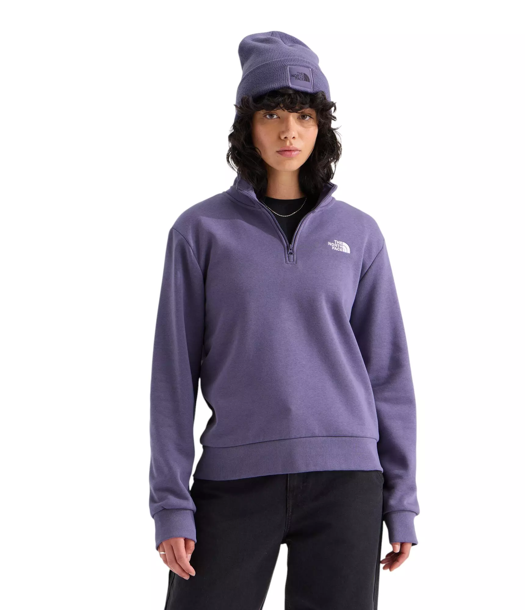 The North Face Women's Evolution Simple Dome Regular 1/4 Zip - Purple - PURPLE