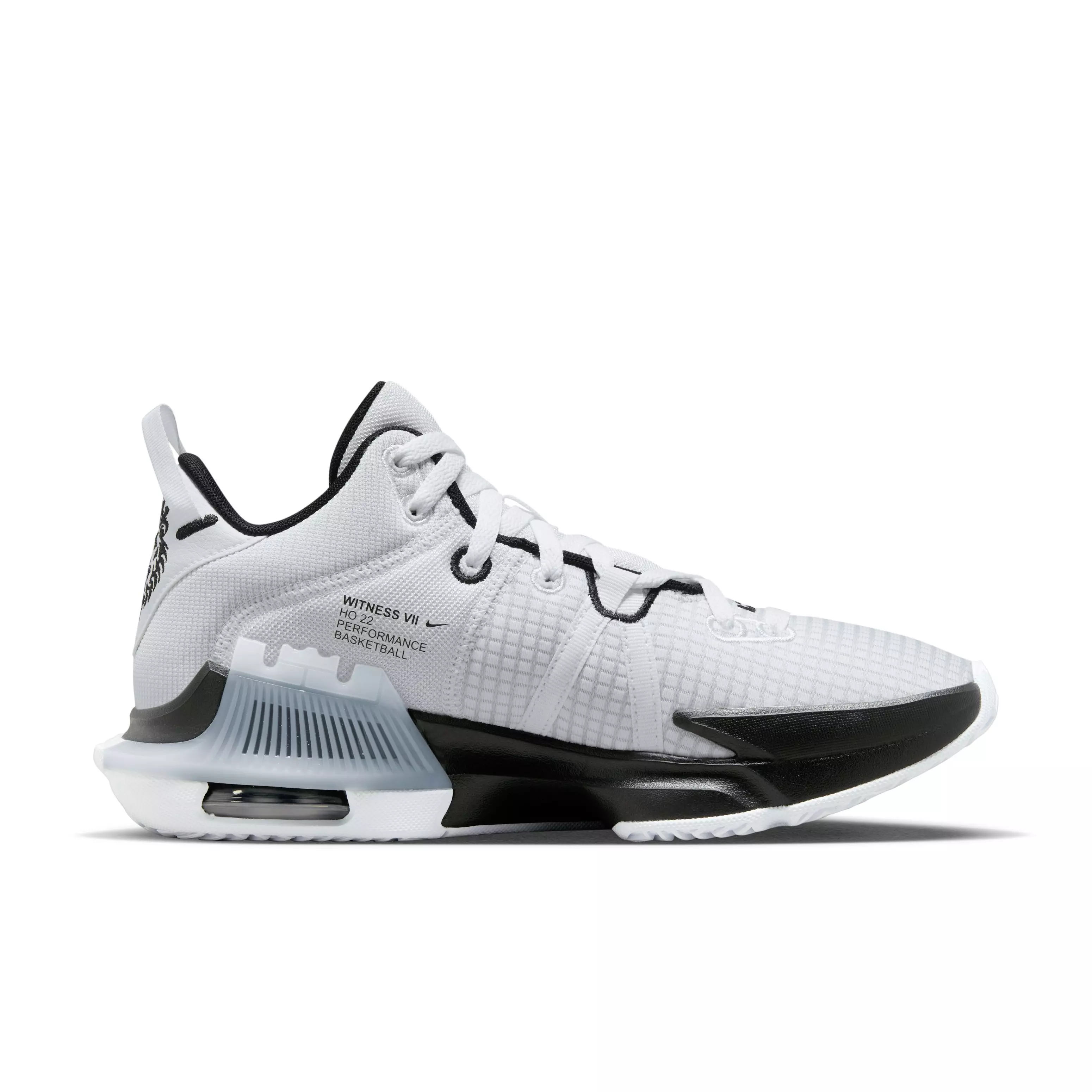 Nike LeBron Witness 7 (Team) "White/Black/Black" Men's Basketball Shoe - WHITE/BLACK/BLACK